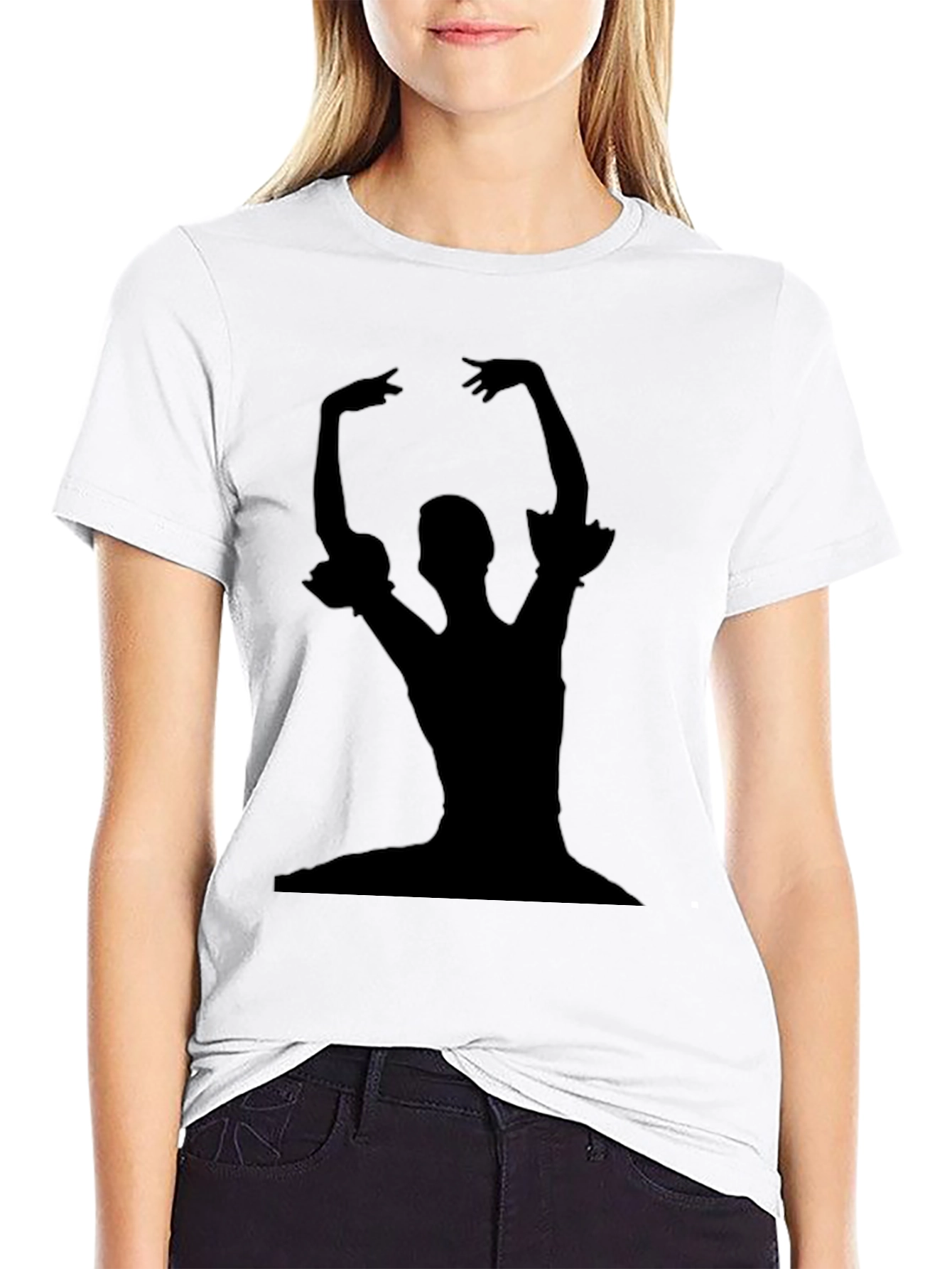 Ballerina Silhouette Black T-Shirt - Dance Lover Tee