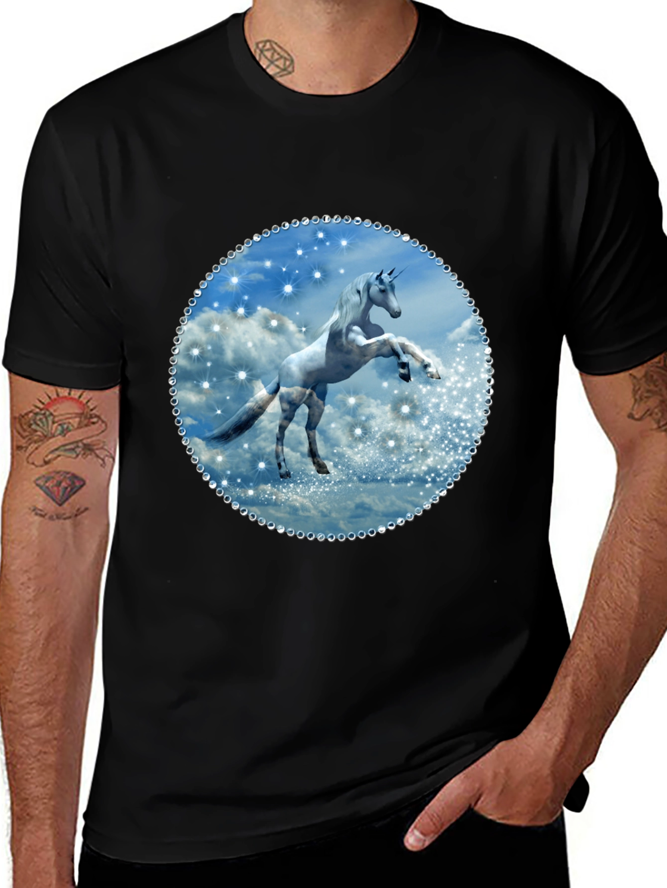 Unicorn Graphic Tee - Black