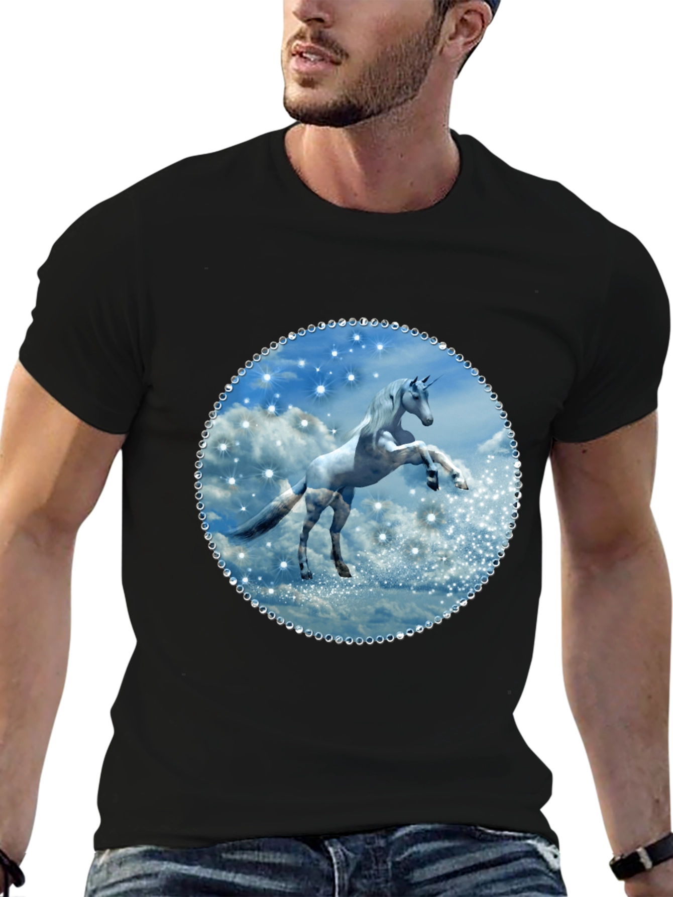 Unicorn Graphic Tee - Black