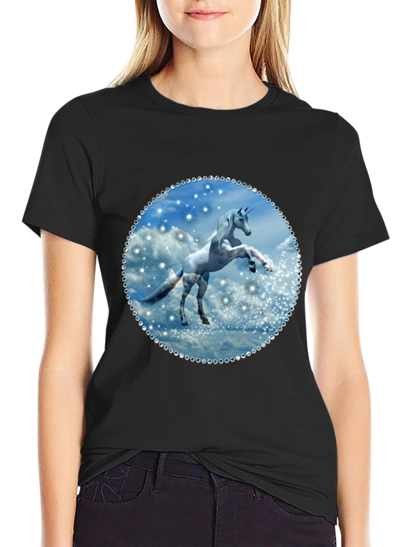 Unicorn Graphic Tee - Black