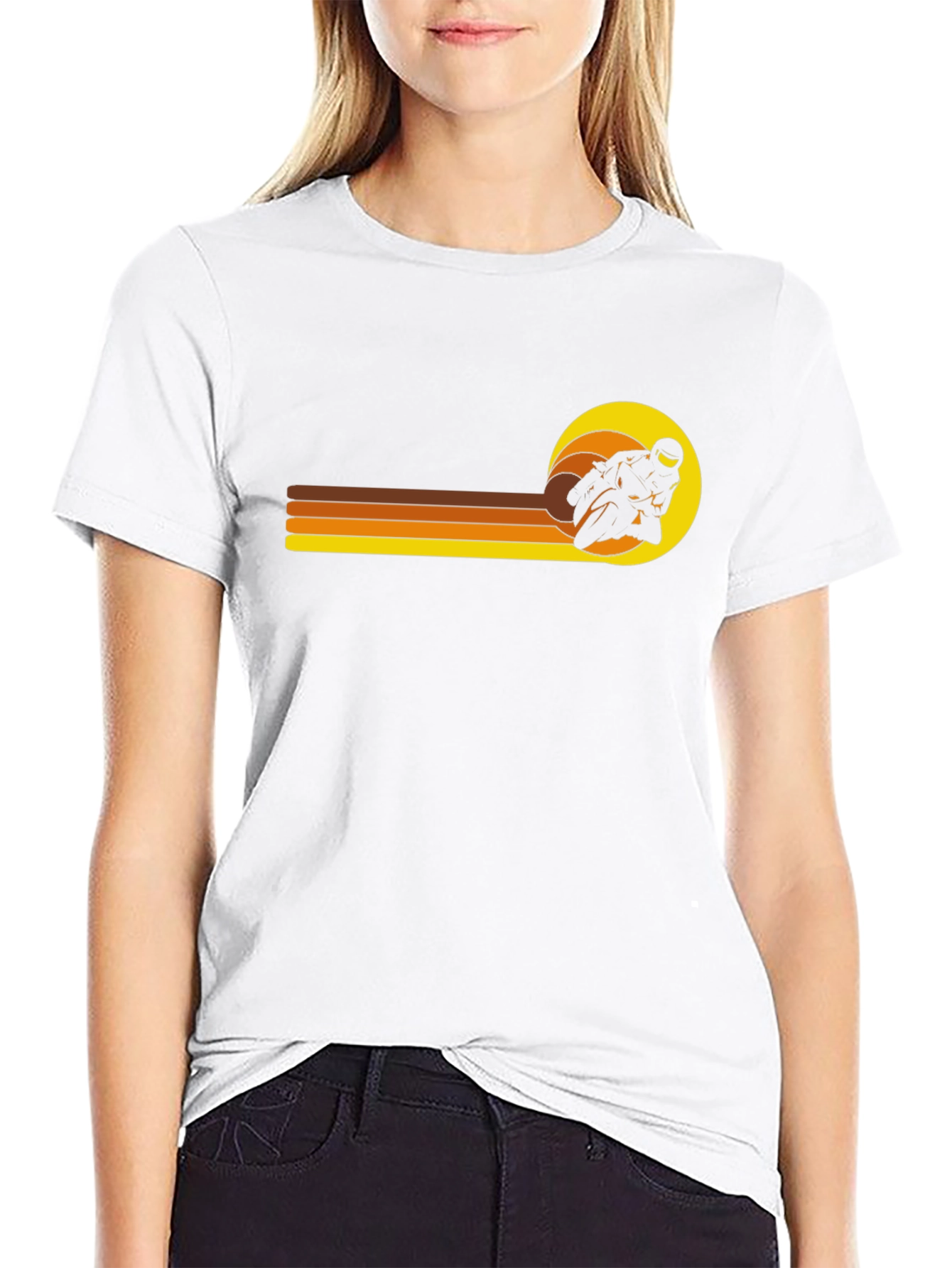 Retro Motorcycle Racer Graphic T-Shirt