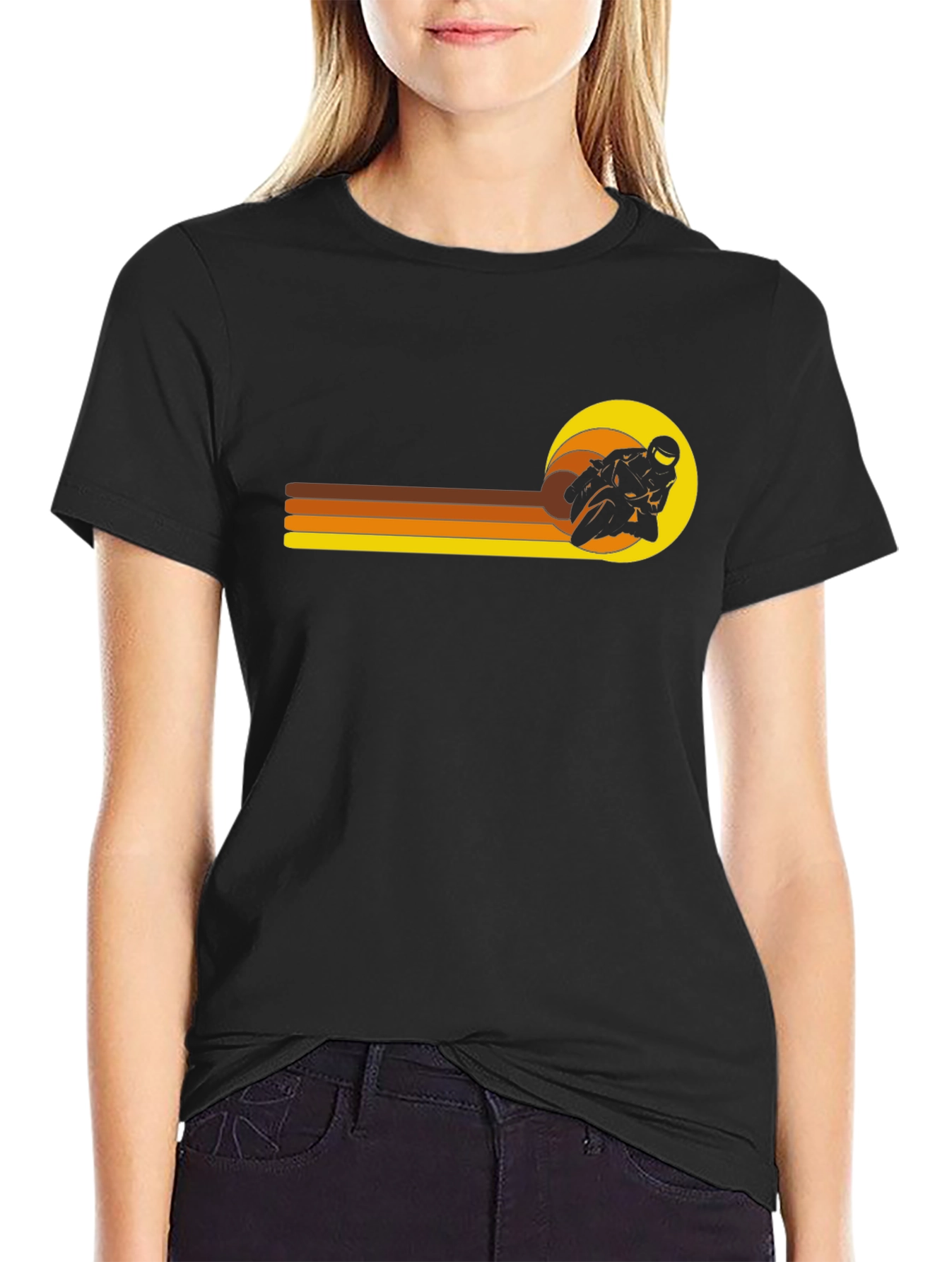 Retro Motorcycle Racer Graphic T-Shirt