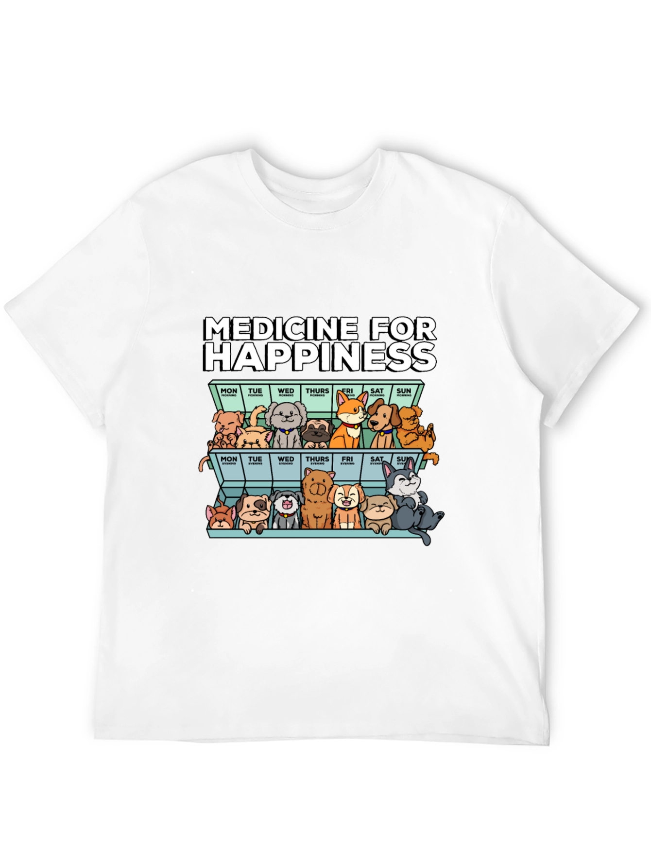 Medicine for Happiness Dog T-Shirt