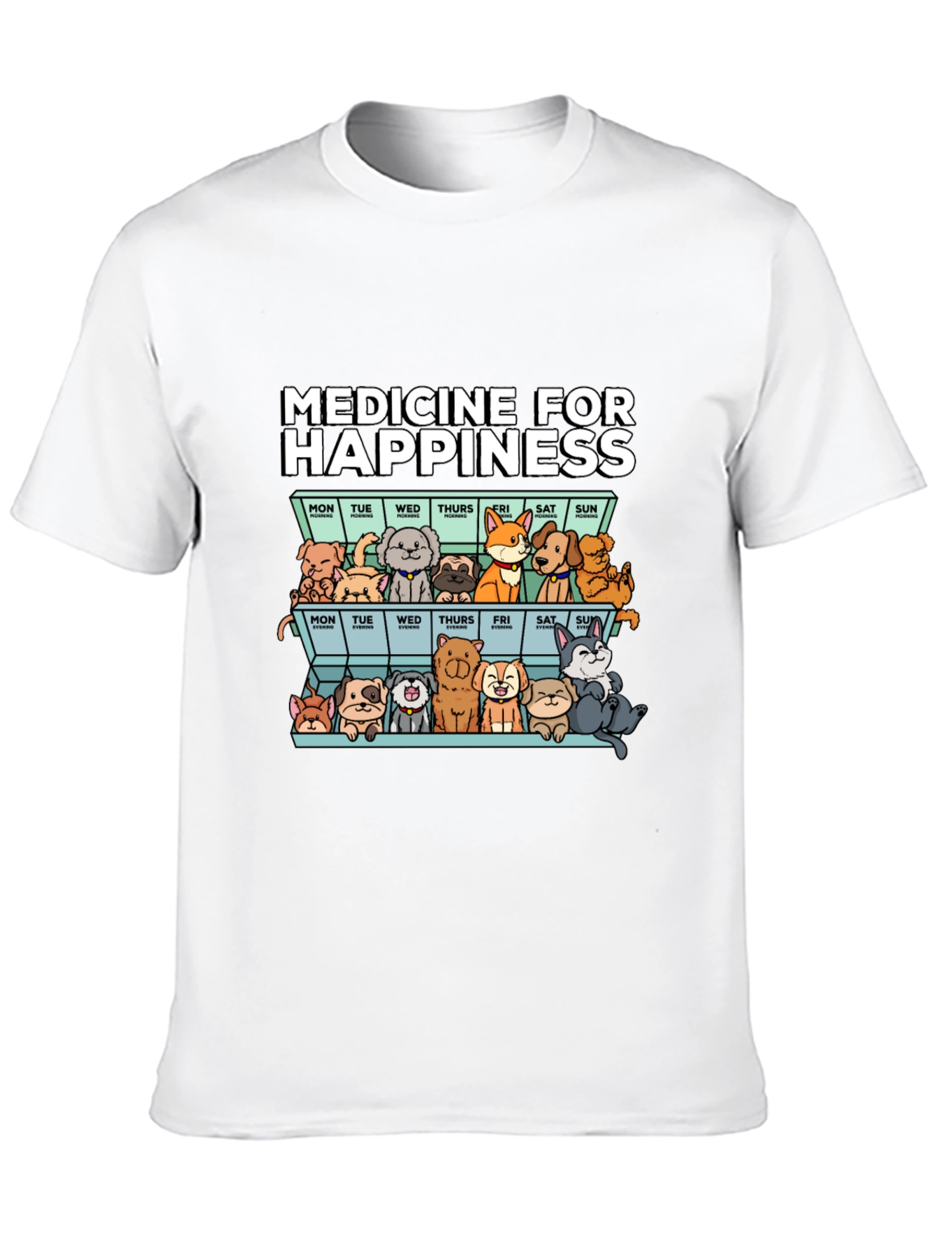 Medicine for Happiness Dog T-Shirt
