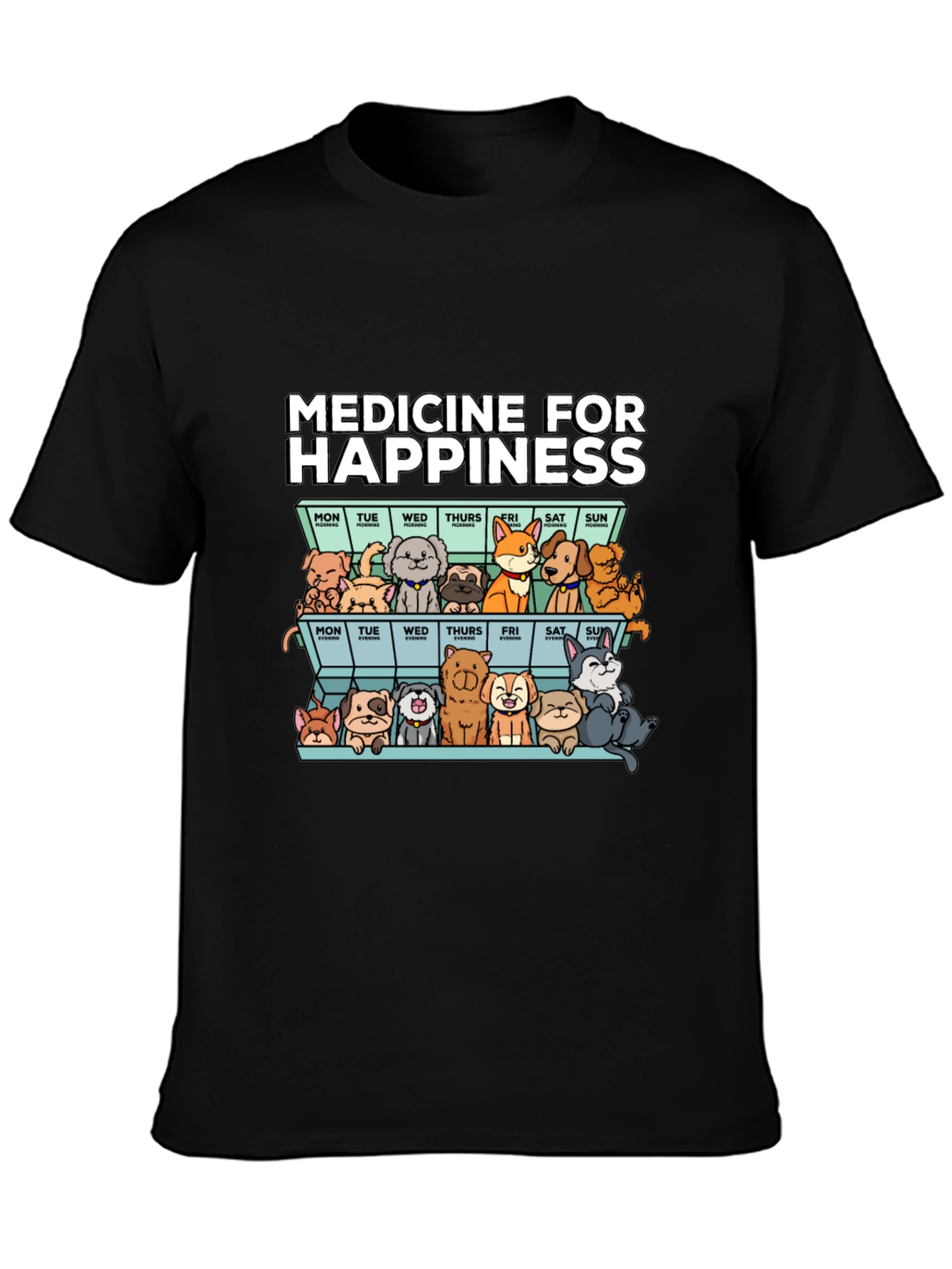 Medicine for Happiness Dog T-Shirt