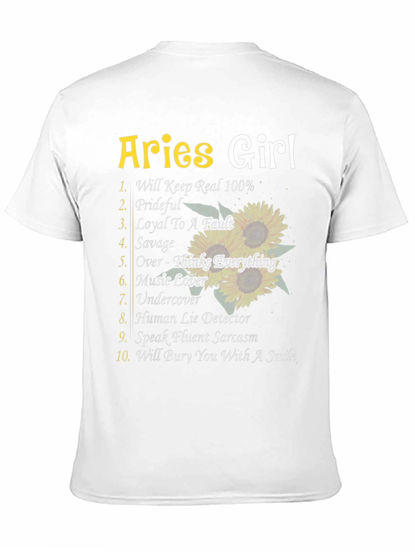 Aries Girl T-Shirt: Zodiac Loyal Savage Funny Womens Tee