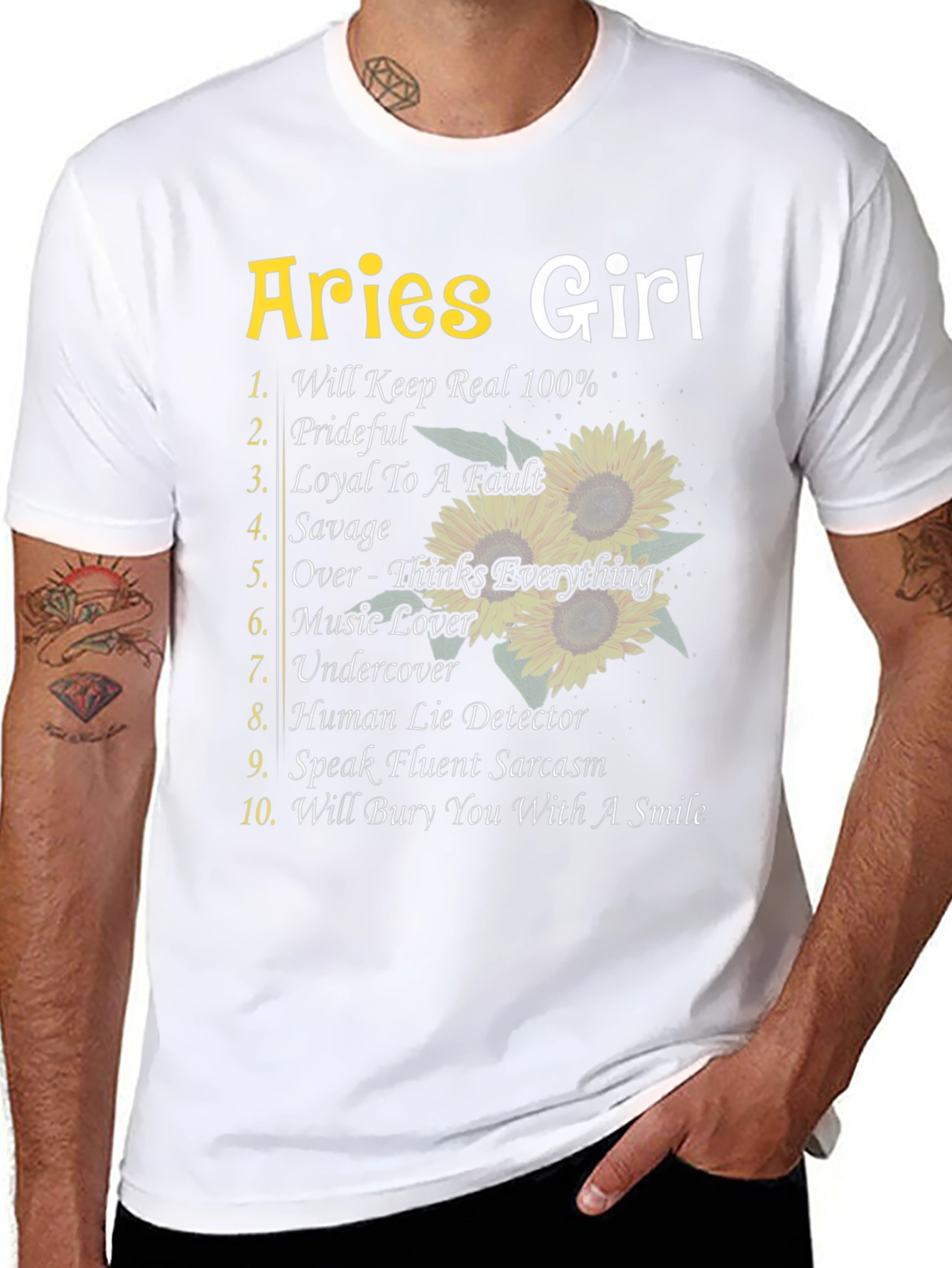 Aries Girl T-Shirt: Zodiac Loyal Savage Funny Womens Tee