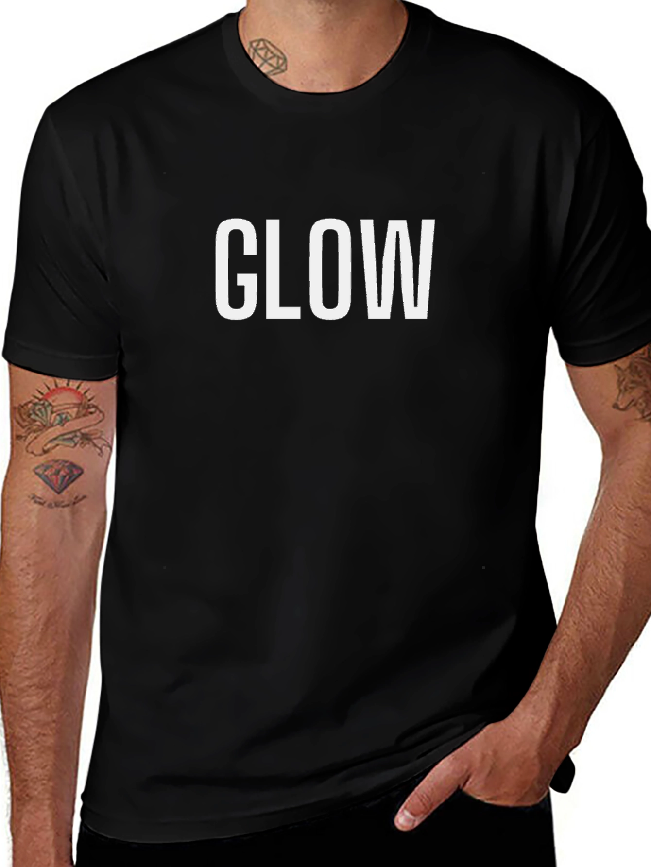 Glow Graphic Tee - Classic Style Black T-Shirt