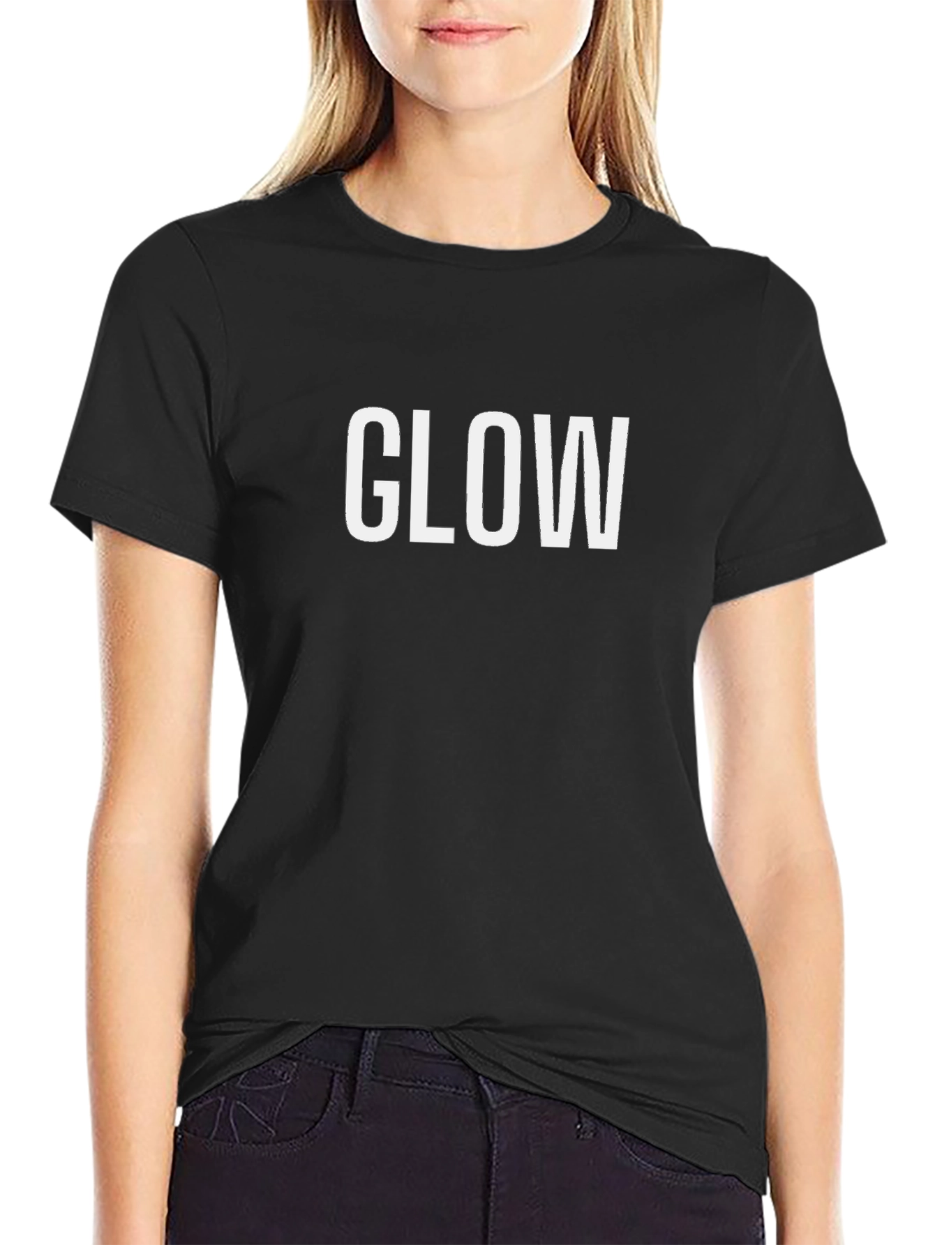 Glow Graphic Tee - Classic Style Black T-Shirt