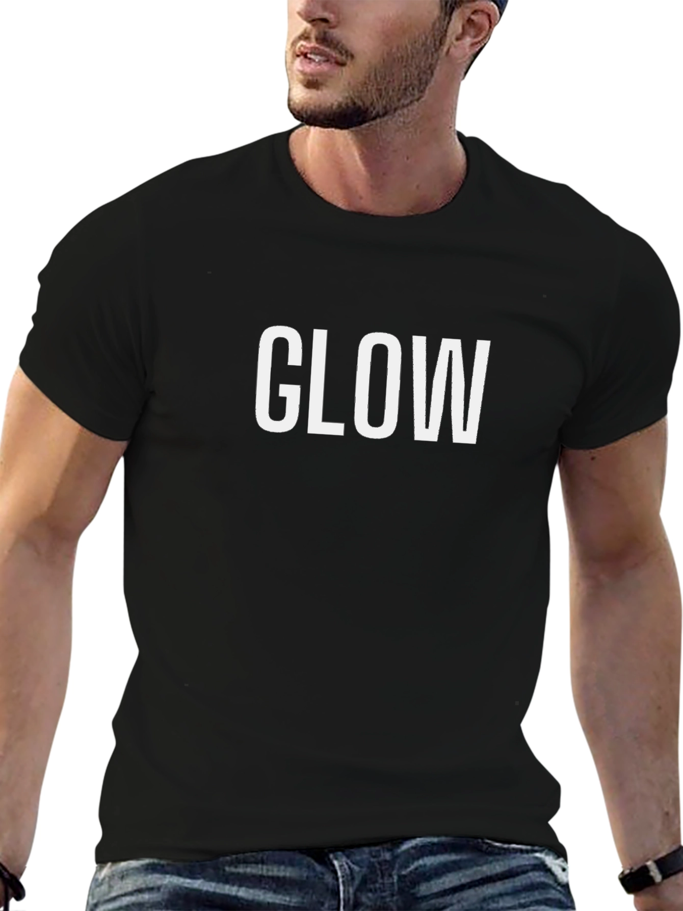 Glow Graphic Tee - Classic Style Black T-Shirt