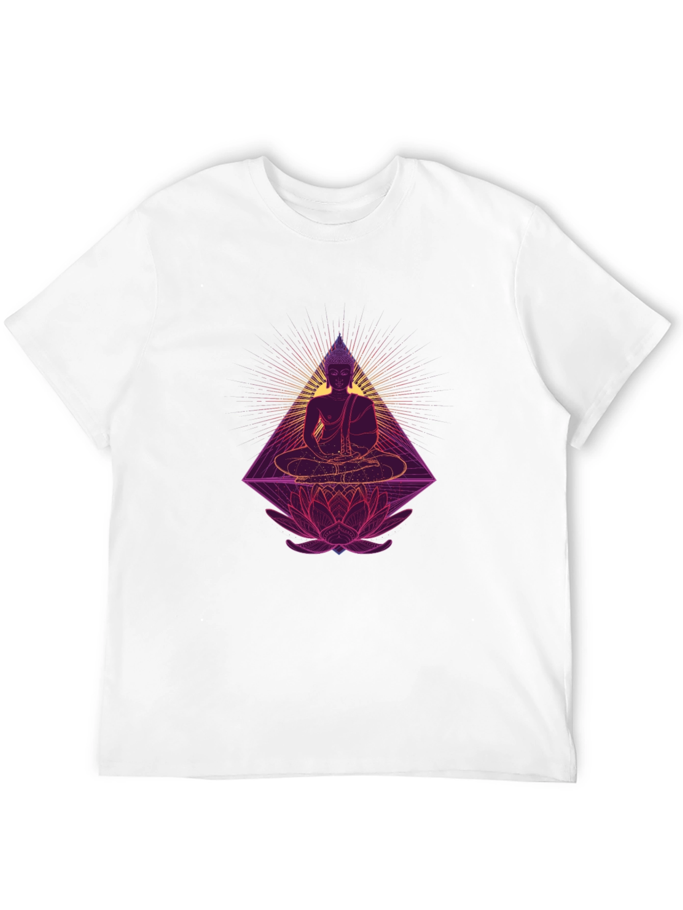 Buddha Lotus Graphic Tee - Spiritual Black T-Shirt