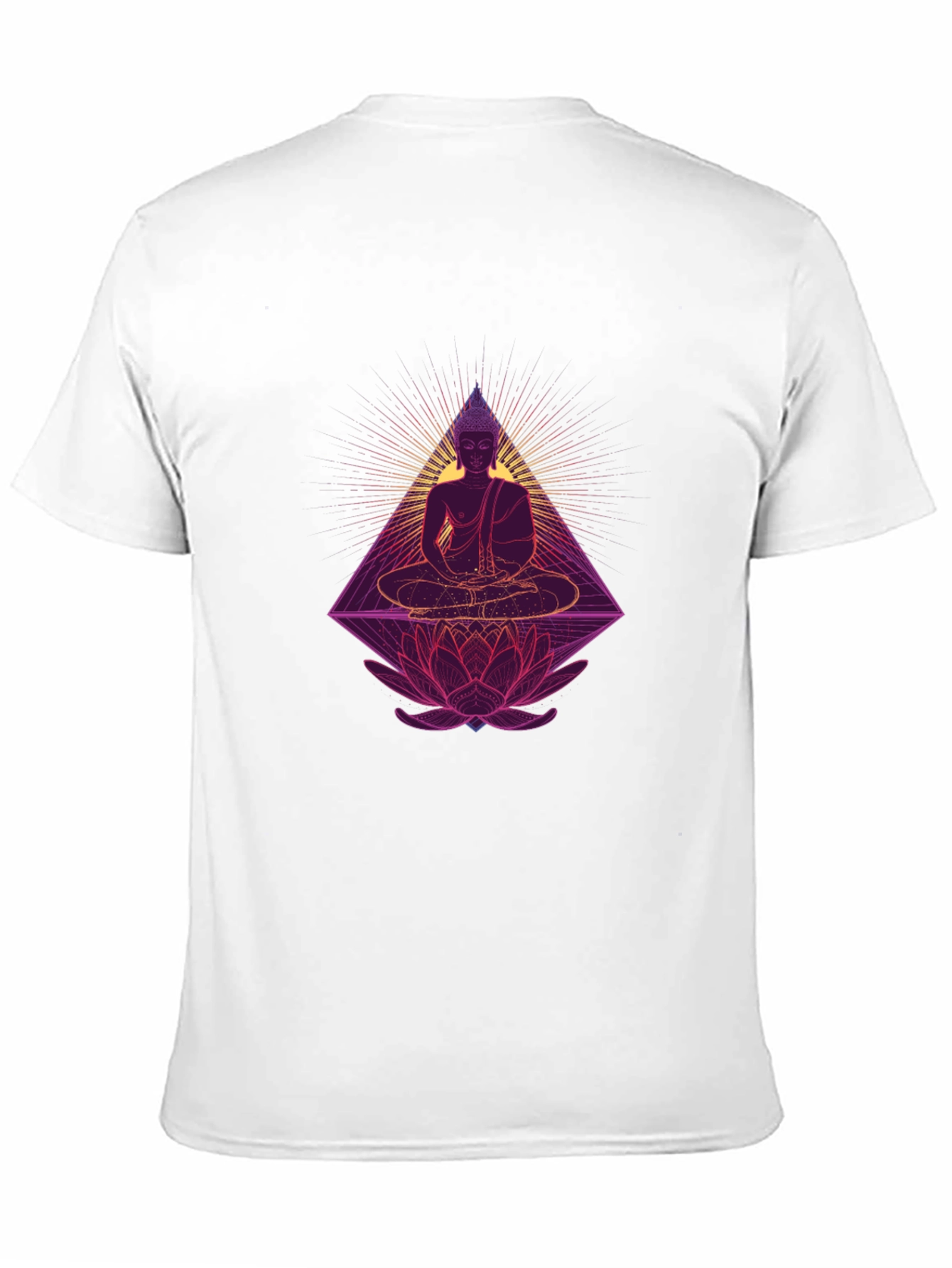 Buddha Lotus Graphic Tee - Spiritual Black T-Shirt