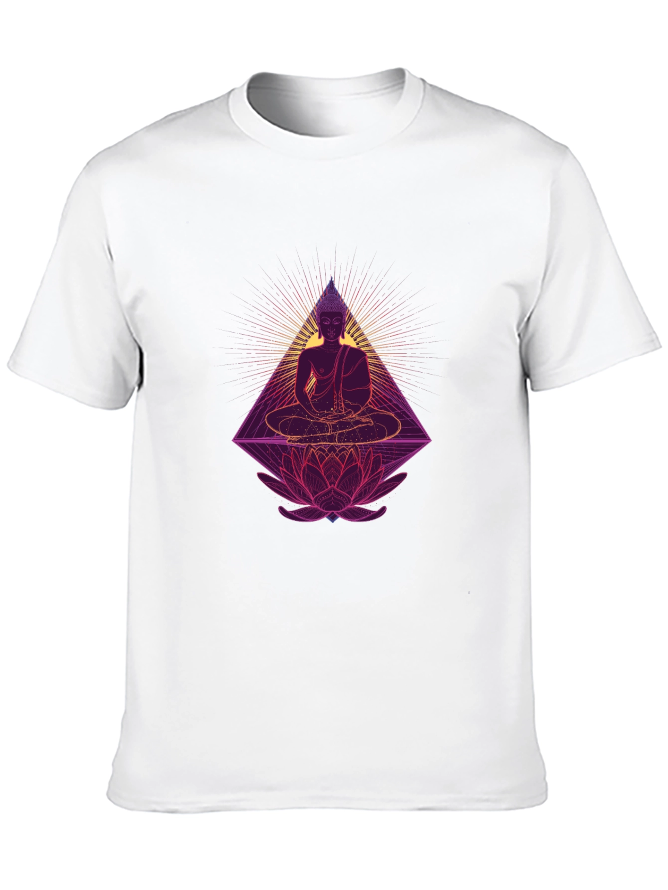 Buddha Lotus Graphic Tee - Spiritual Black T-Shirt