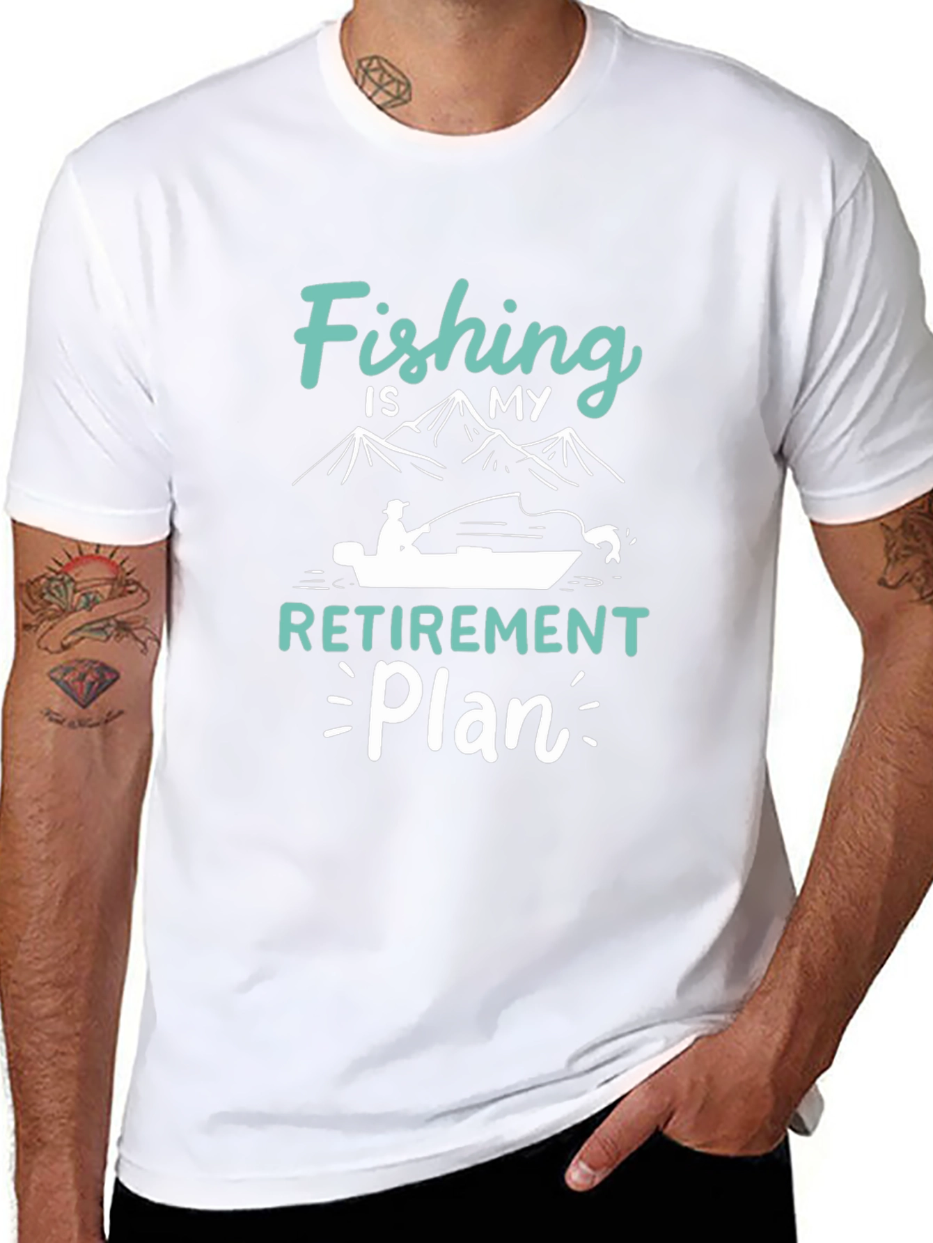 Fishing Retirement Plan Black T-Shirt