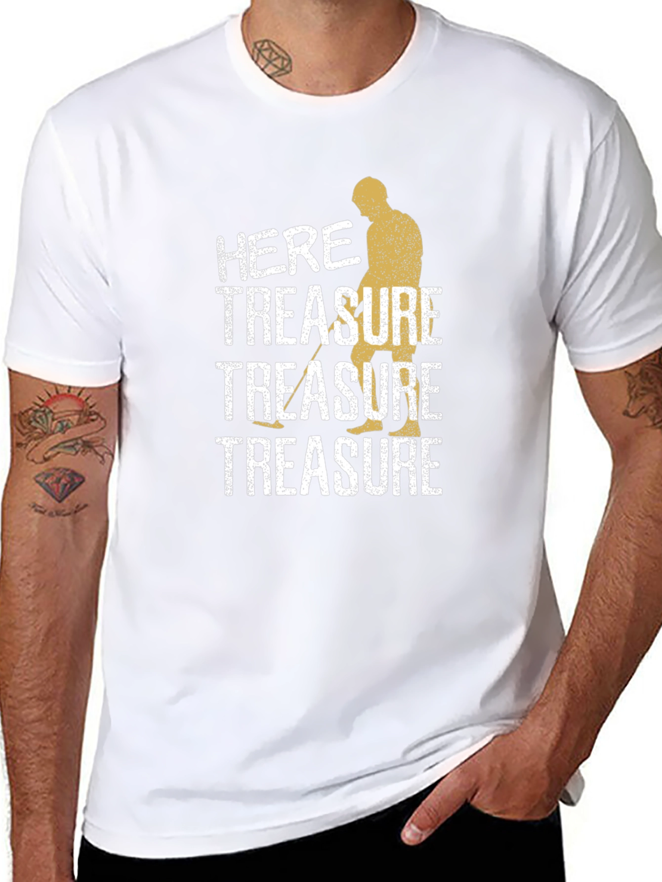 Here For The Treasure Metal Detecting T-Shirt