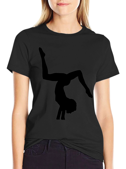 Gymnast Silhouette Black T-Shirt