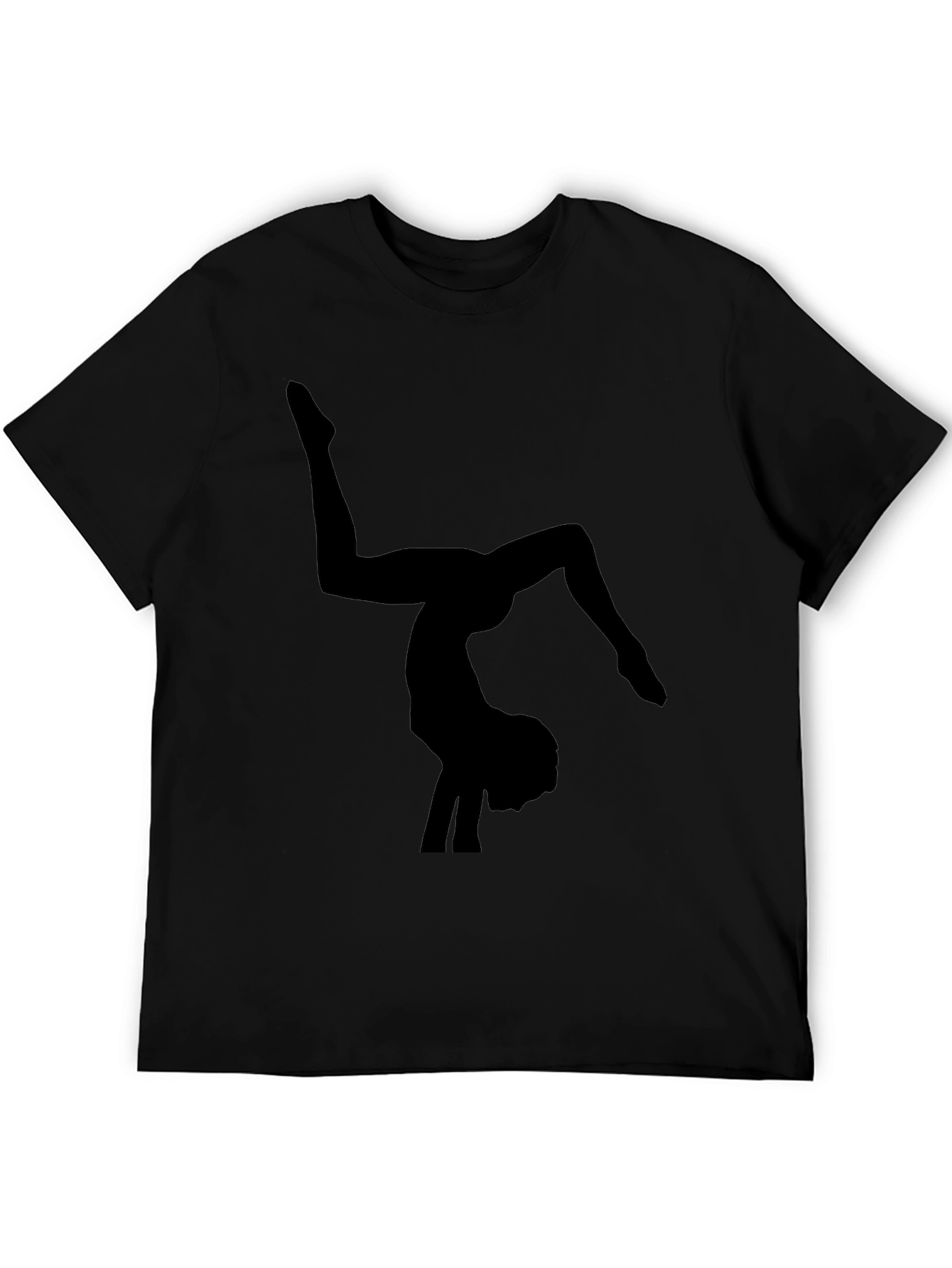 Gymnast Silhouette Black T-Shirt