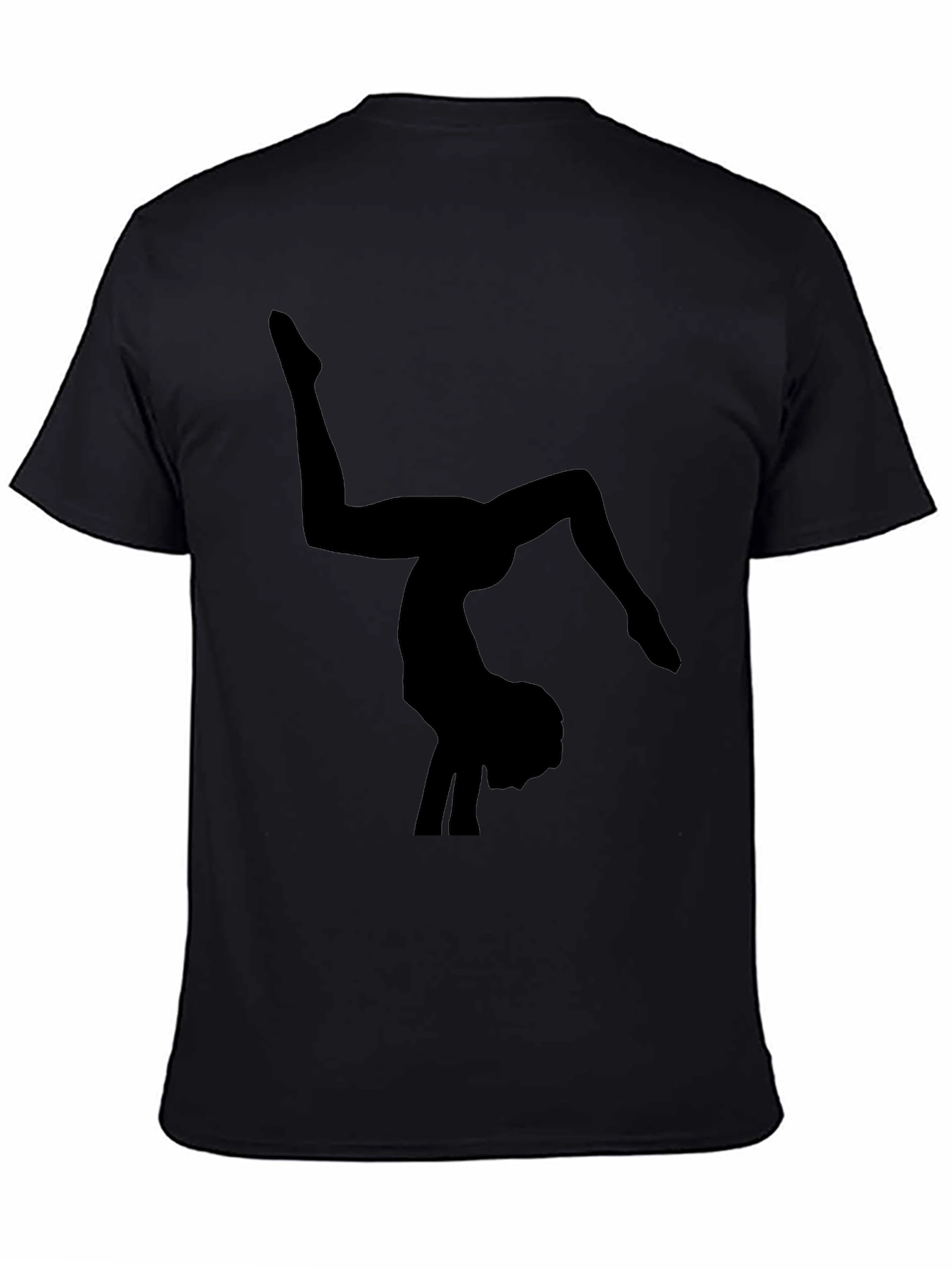 Gymnast Silhouette Black T-Shirt