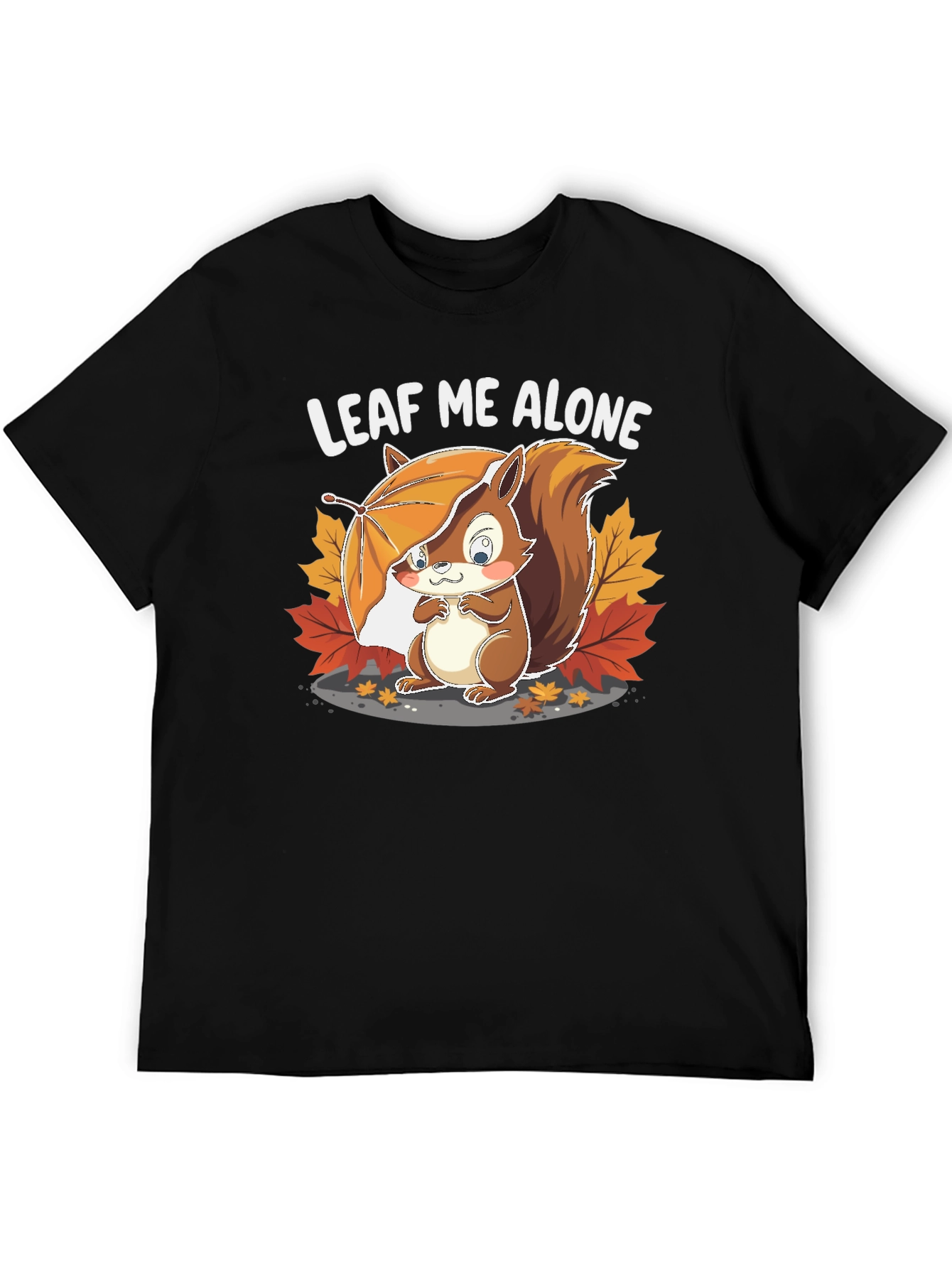 Leaf Me Alone Squirrel Graphic Tee - Unisex