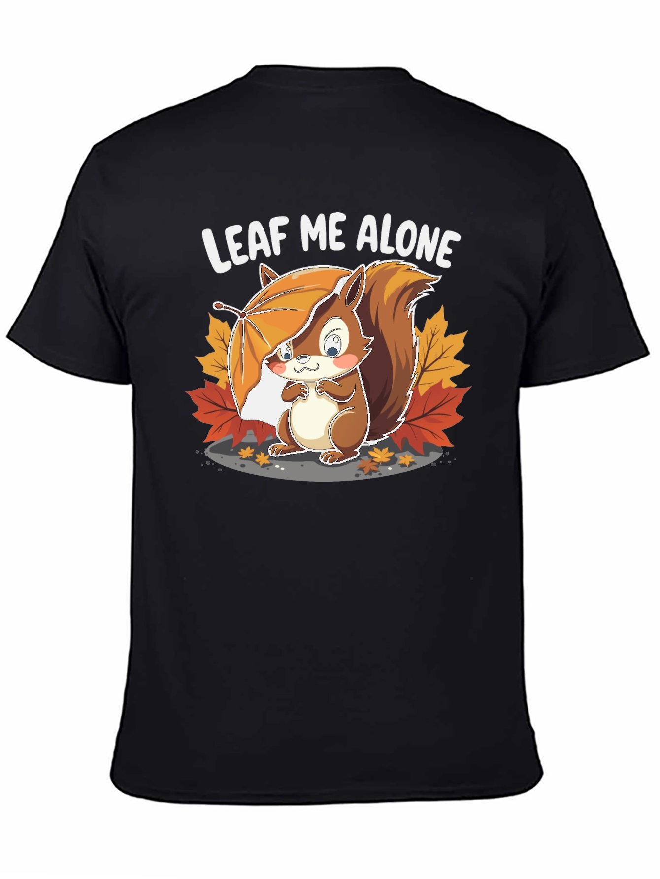 Leaf Me Alone Squirrel Graphic Tee - Unisex