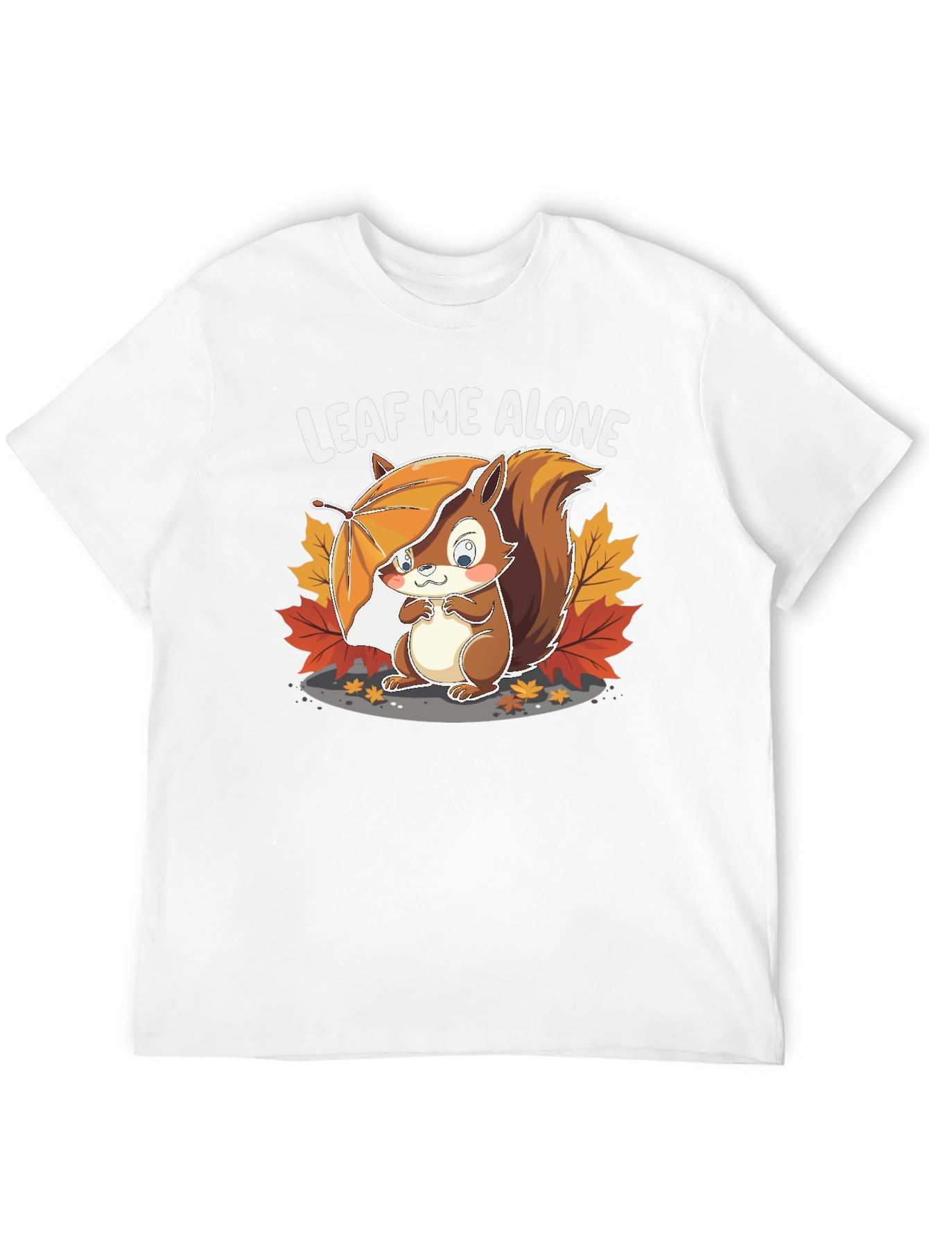 Leaf Me Alone Squirrel Graphic Tee - Unisex