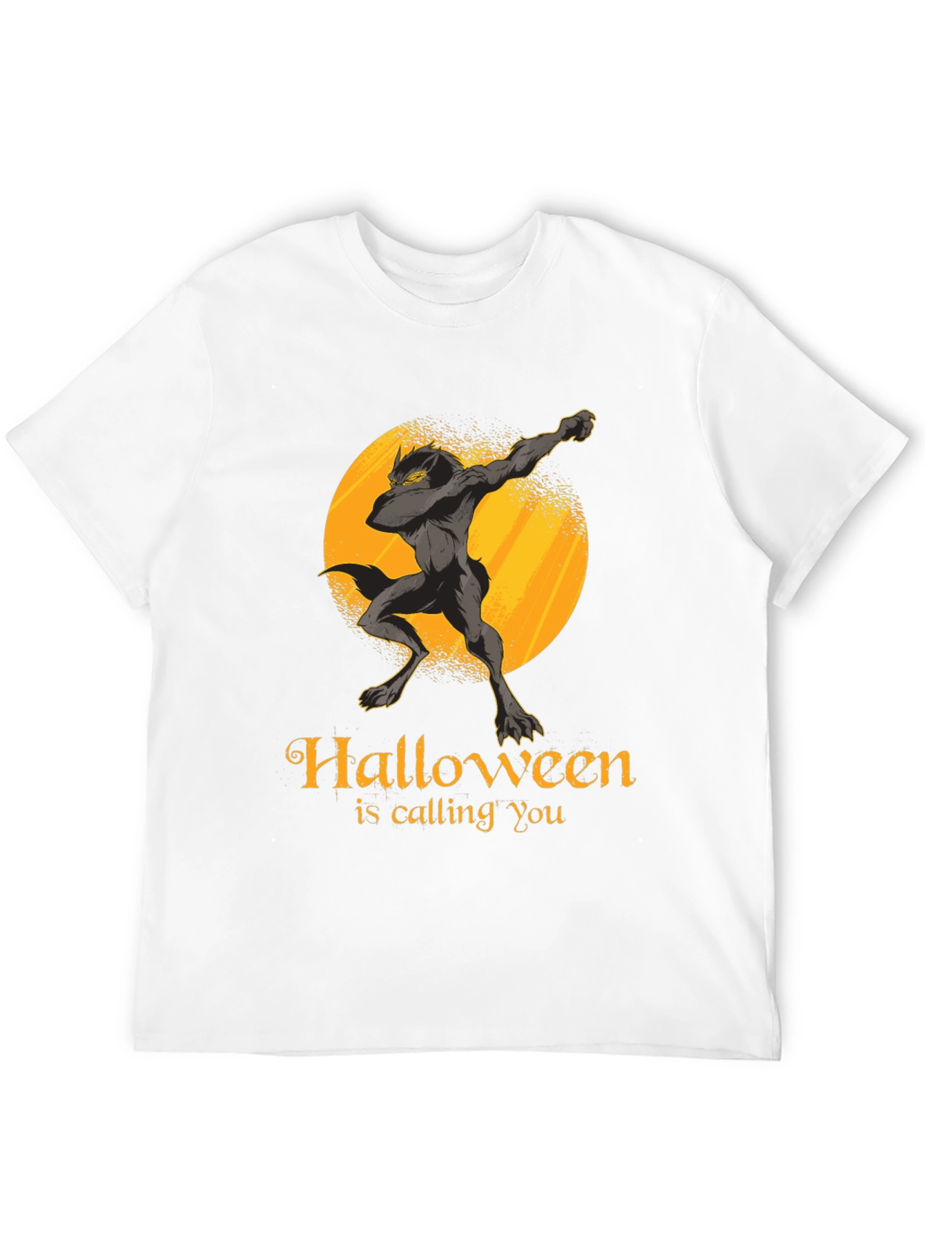 Halloween Wolf Dab Graphic T-Shirt