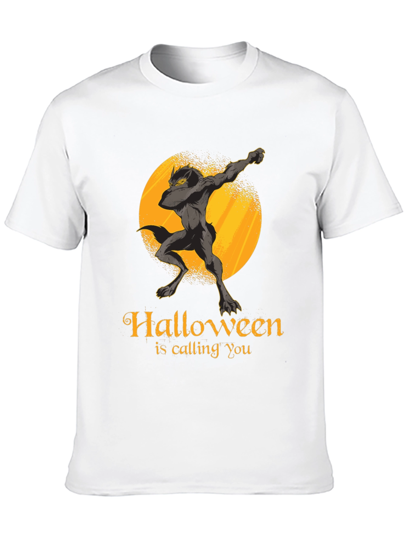 Halloween Wolf Dab Graphic T-Shirt