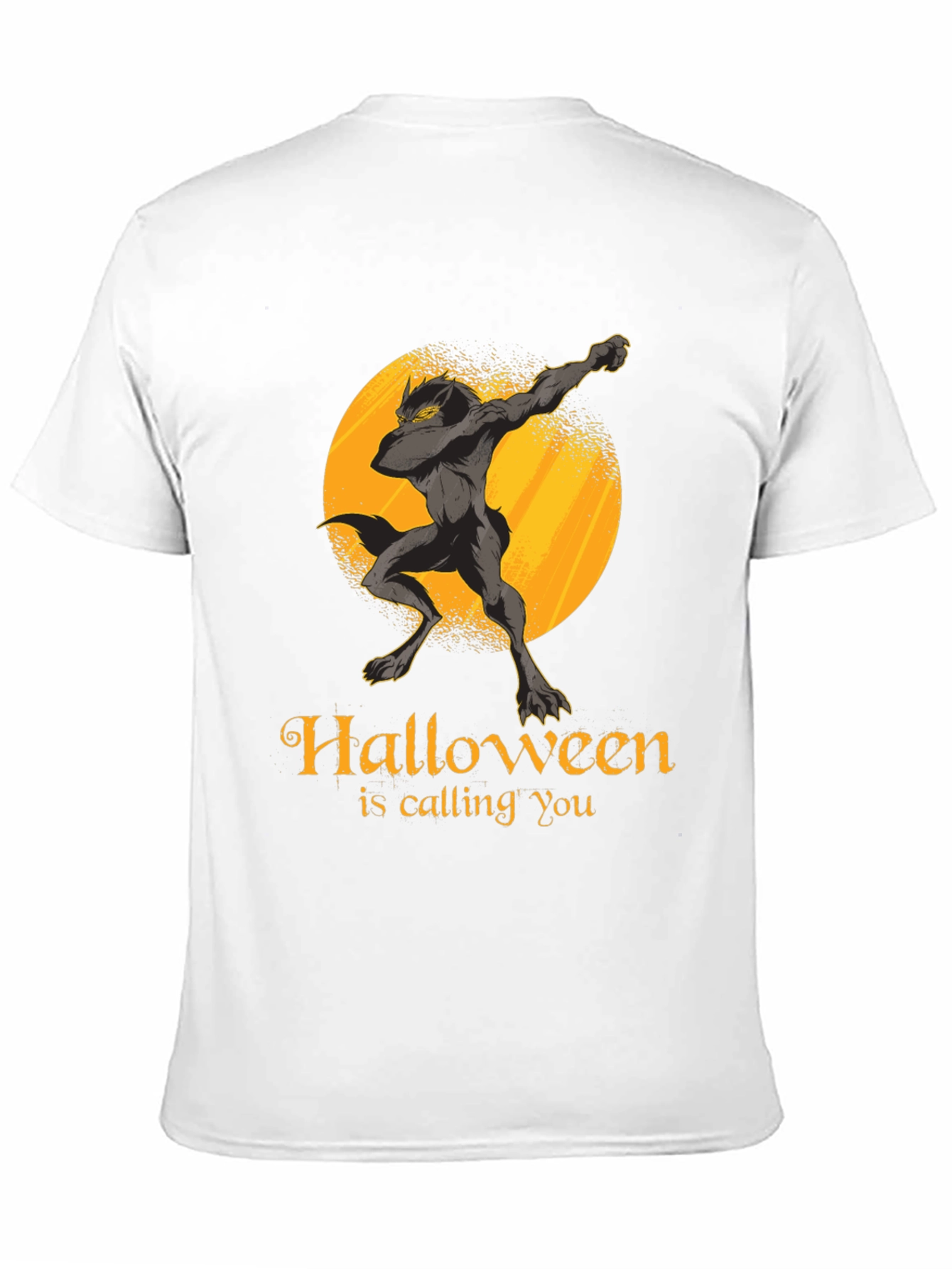 Halloween Wolf Dab Graphic T-Shirt