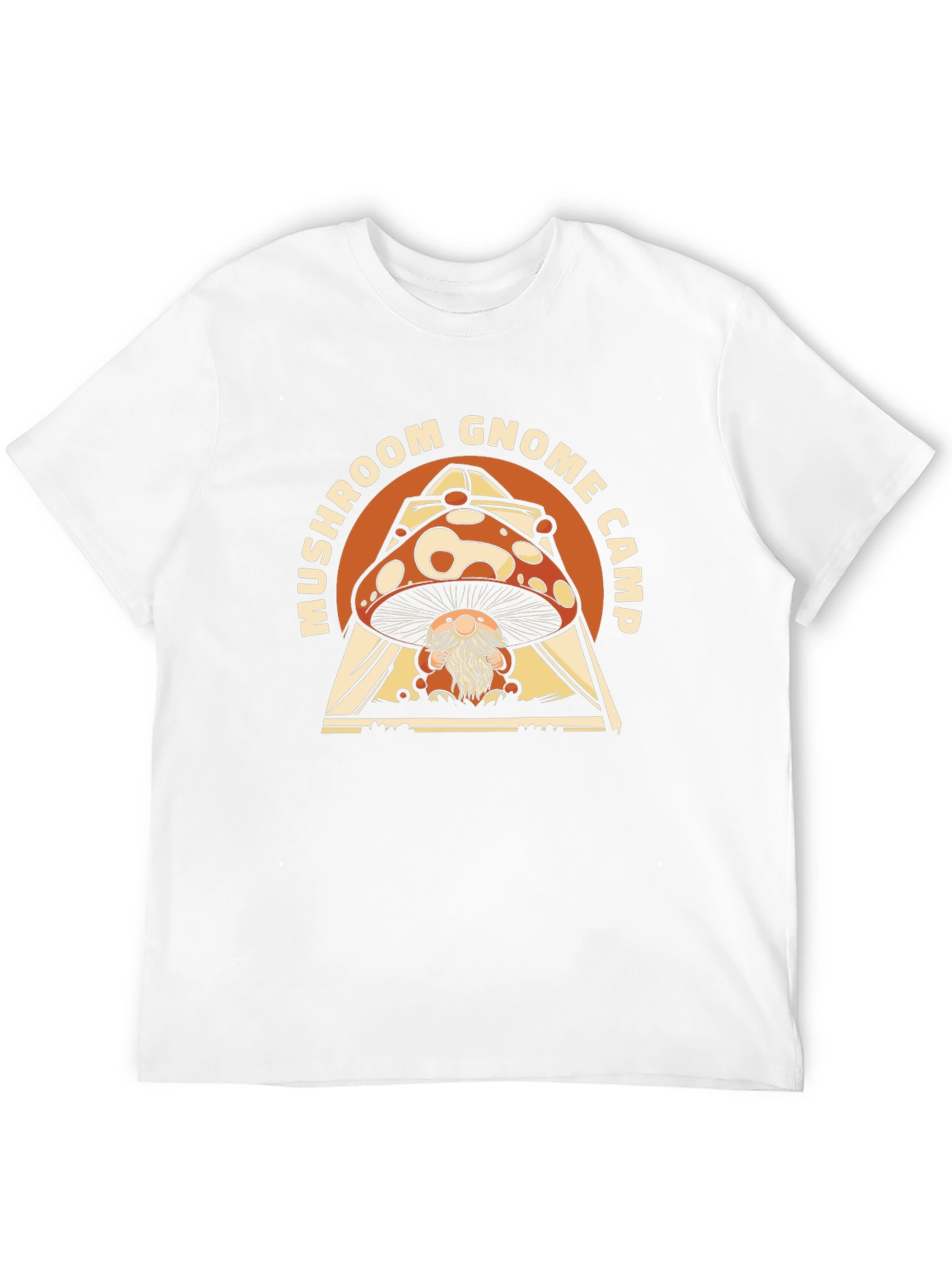 Mushroom Gnome Camp Black Graphic Tee