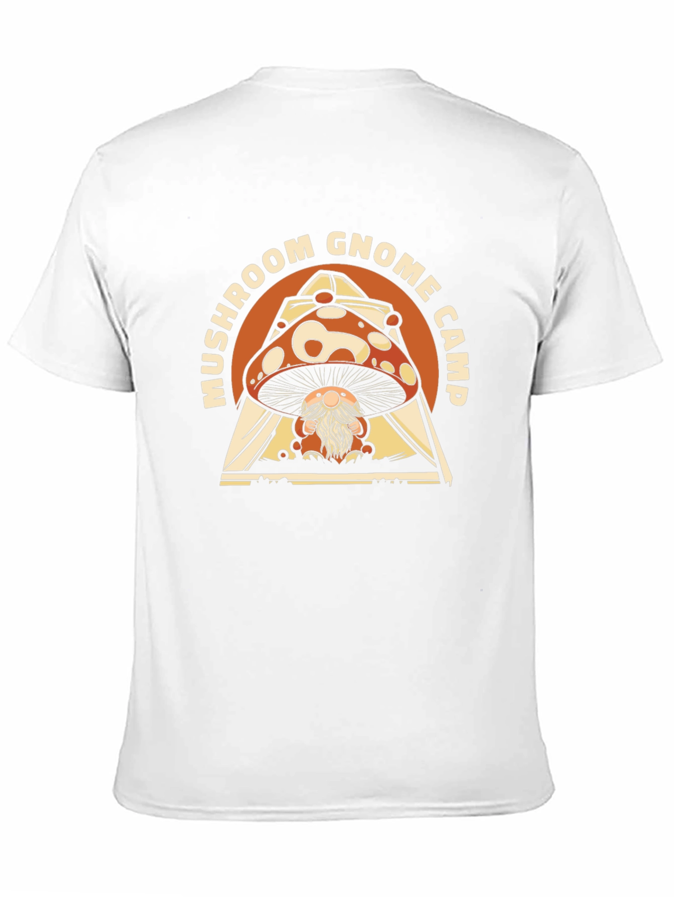 Mushroom Gnome Camp Black Graphic Tee