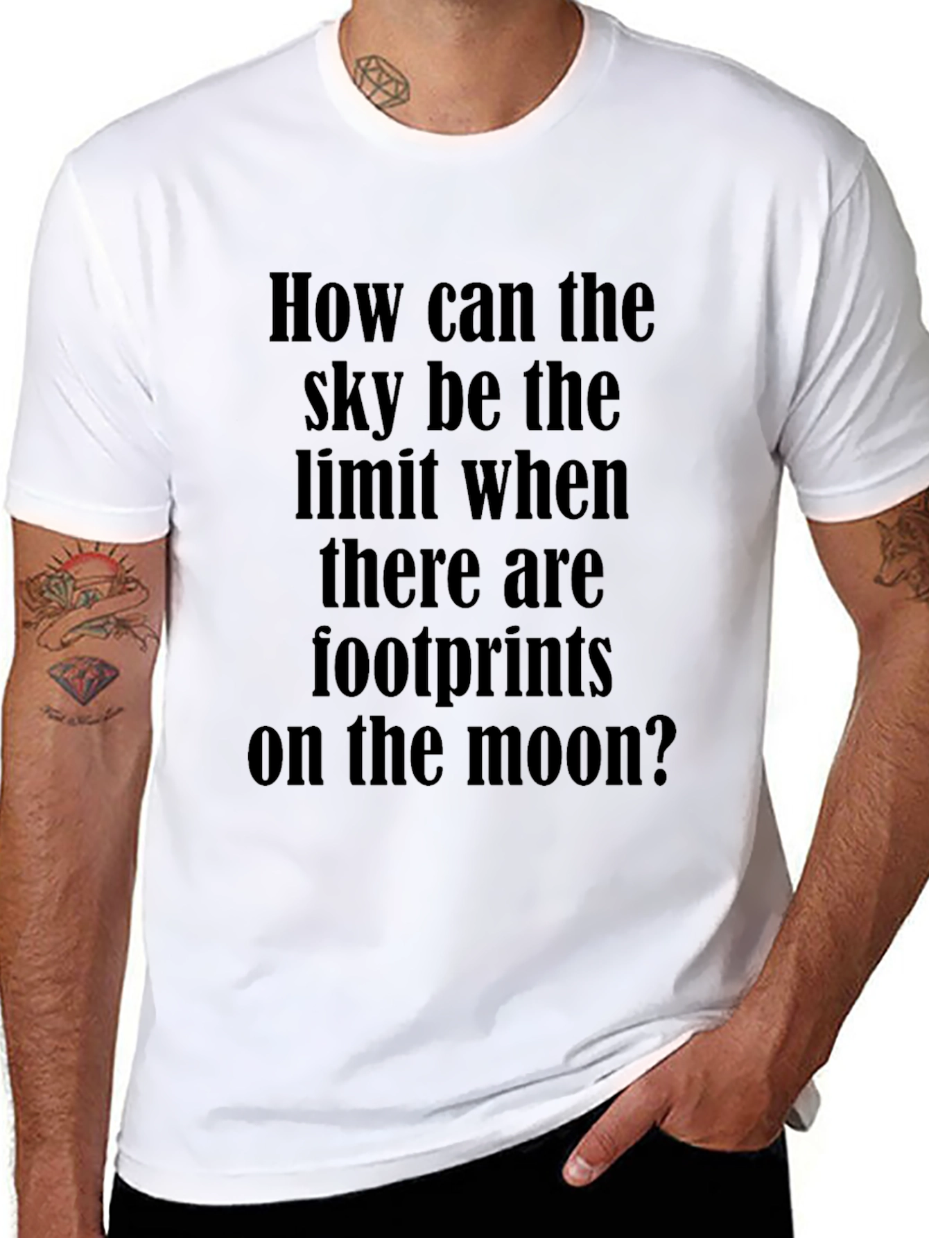 Inspirational Moon Footprints T-Shirt - Unisex