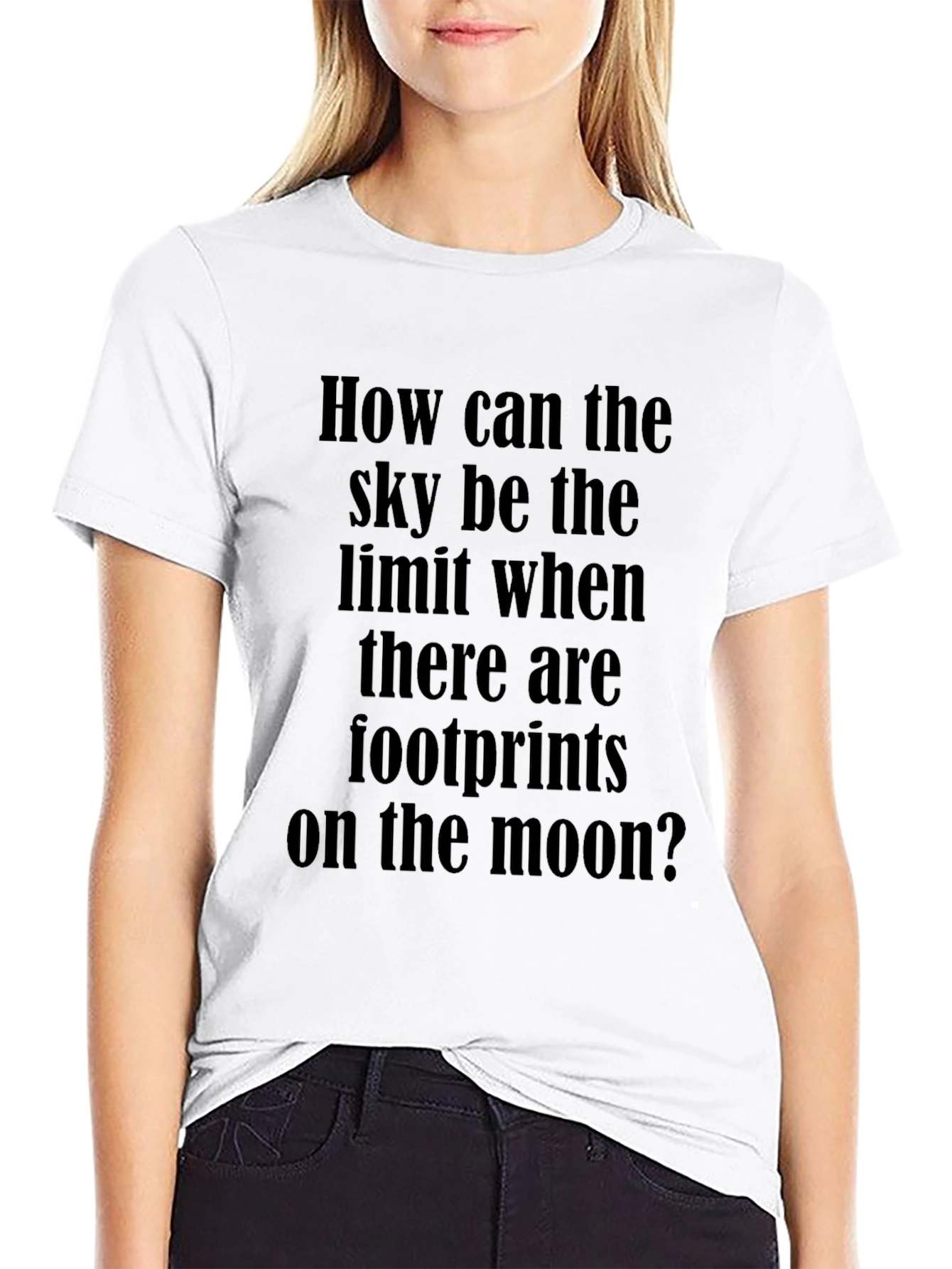 Inspirational Moon Footprints T-Shirt - Unisex