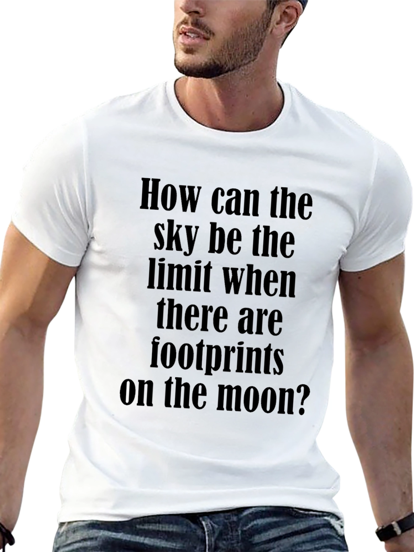 Inspirational Moon Footprints T-Shirt - Unisex