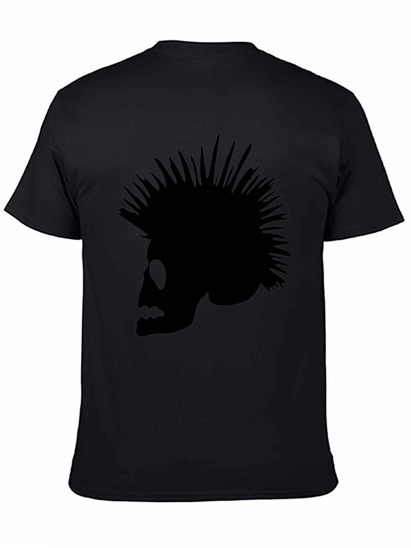 Skull Punk T-Shirt - Mens Black Tee