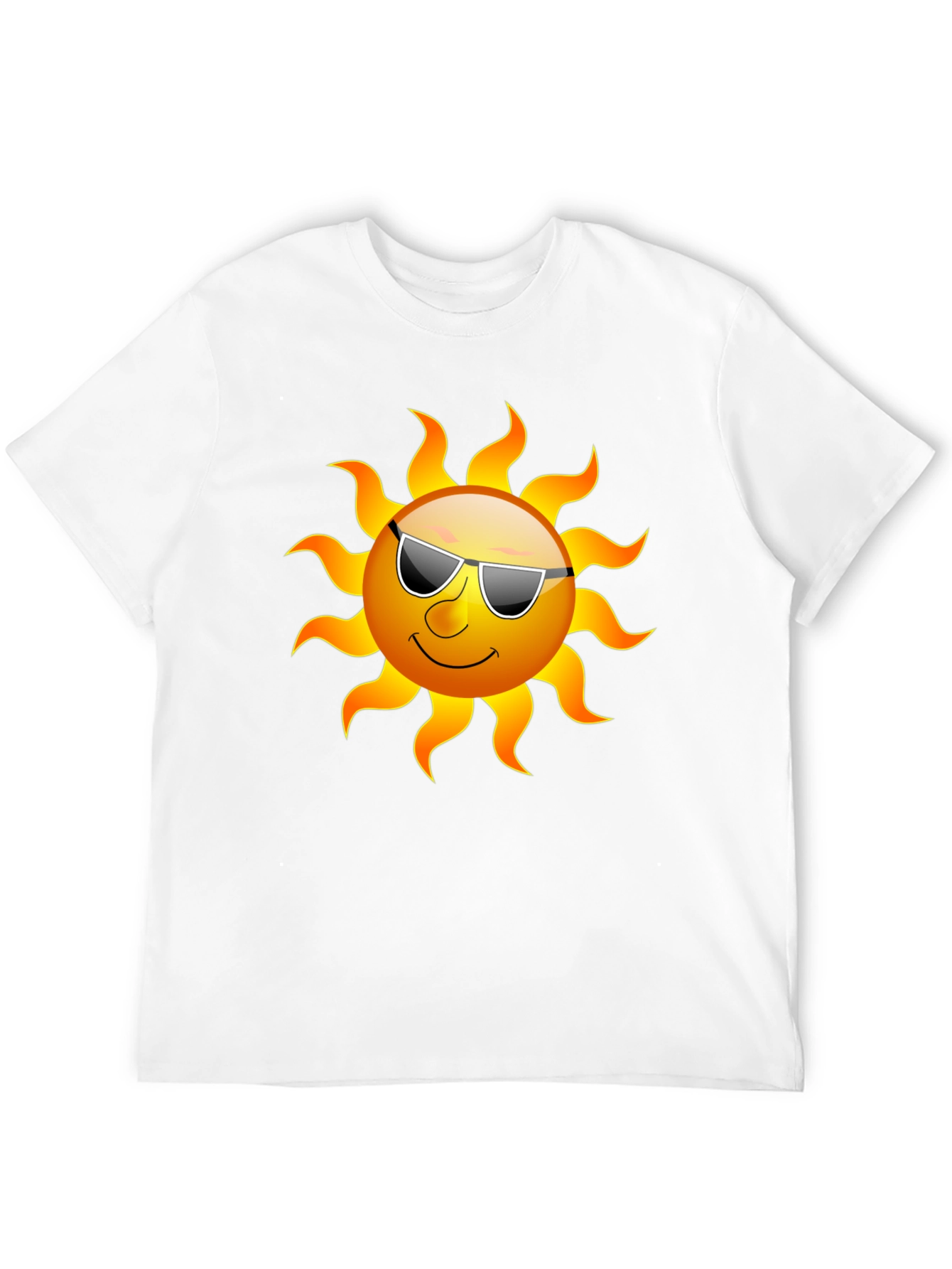 Cool Sun Graphic Tee - Black Cotton T-Shirt