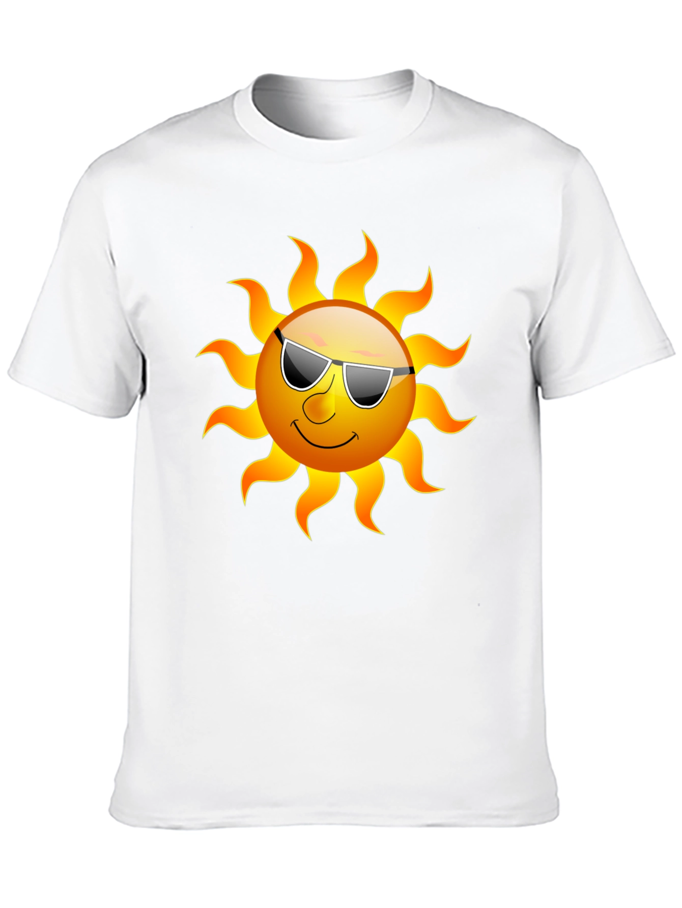Cool Sun Graphic Tee - Black Cotton T-Shirt