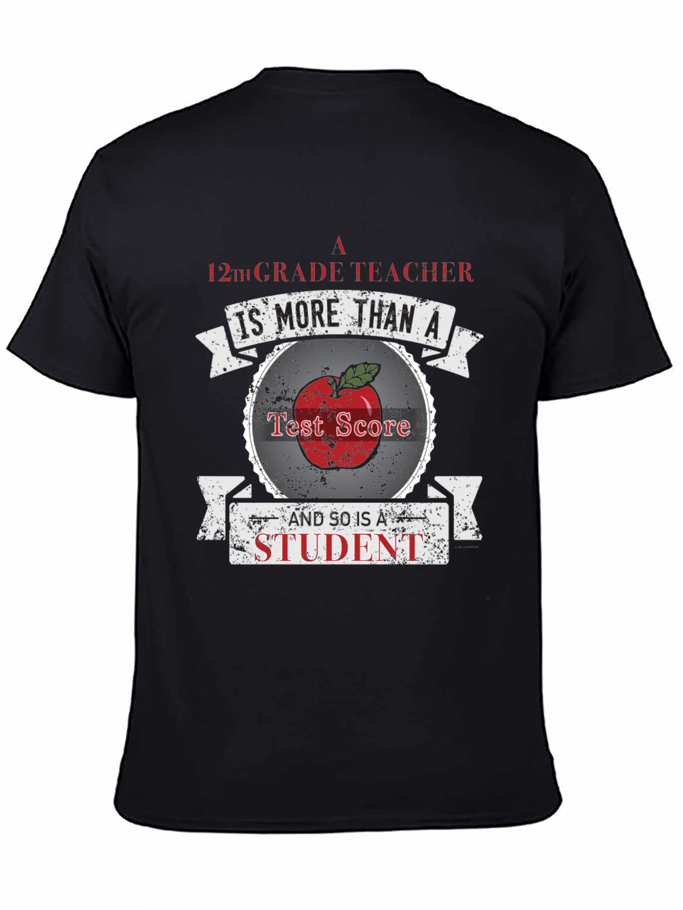 12th Grade Teacher Student Apple Graphic T-Shirt