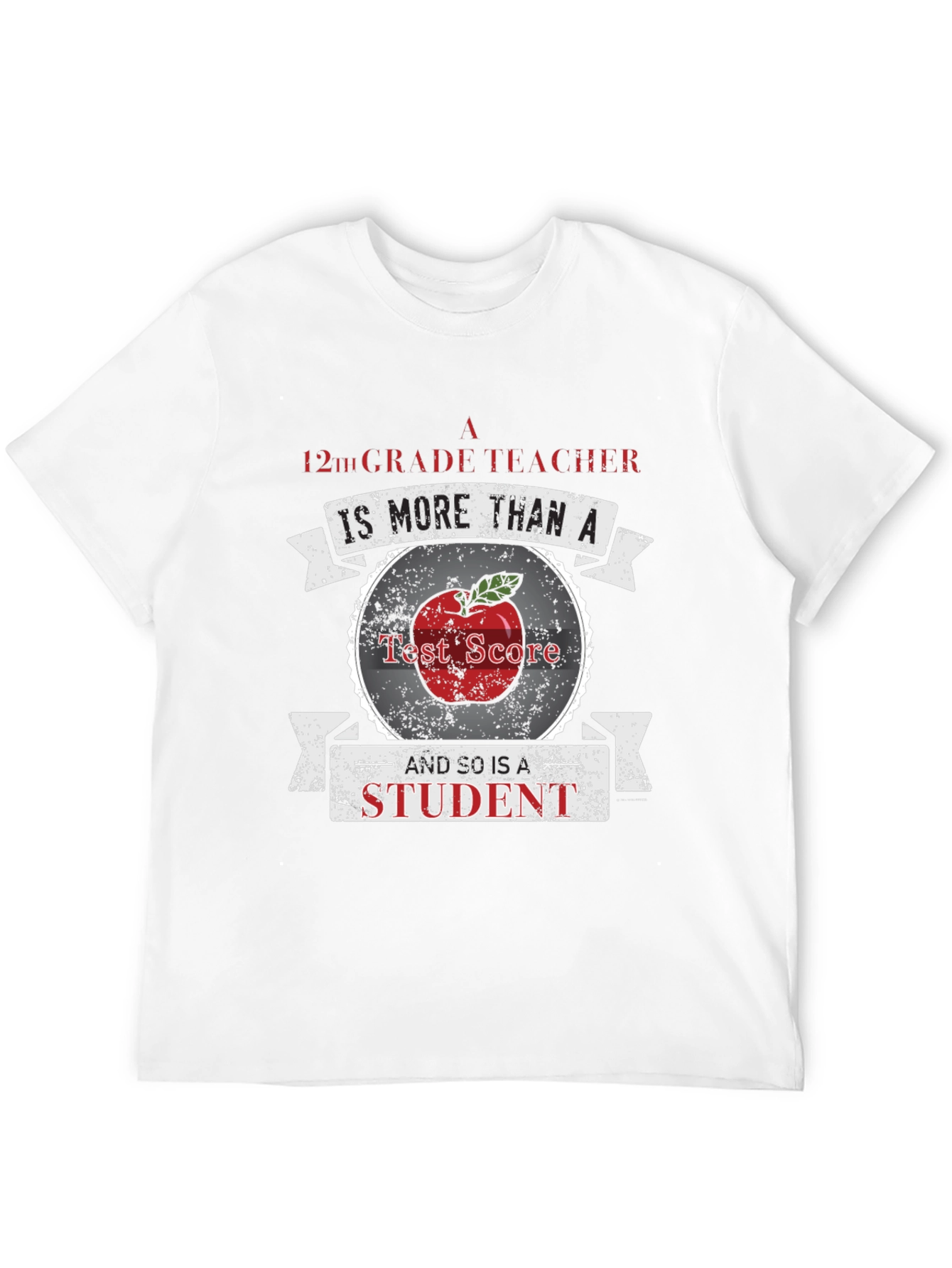 12th Grade Teacher Student Apple Graphic T-Shirt