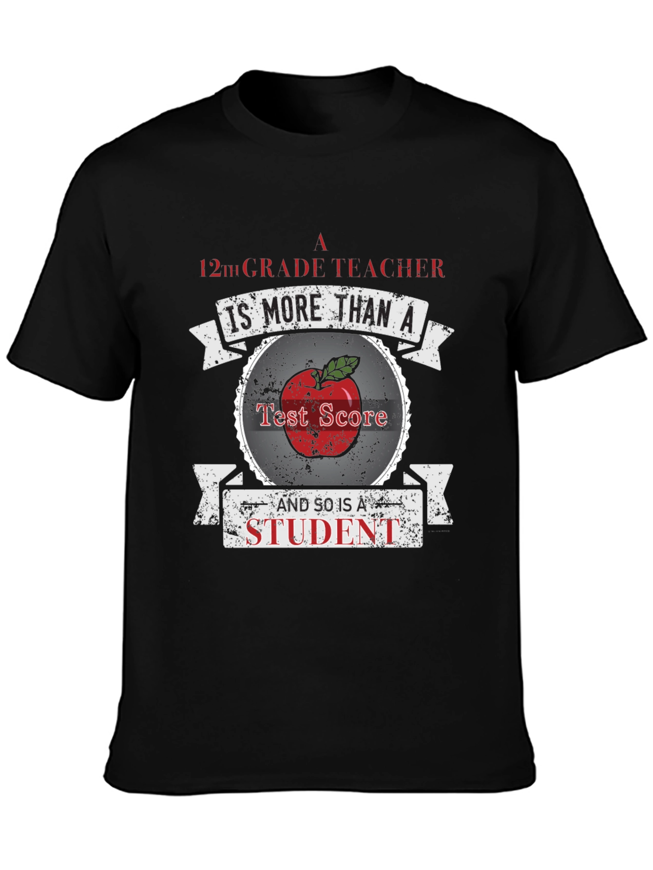 12th Grade Teacher Student Apple Graphic T-Shirt