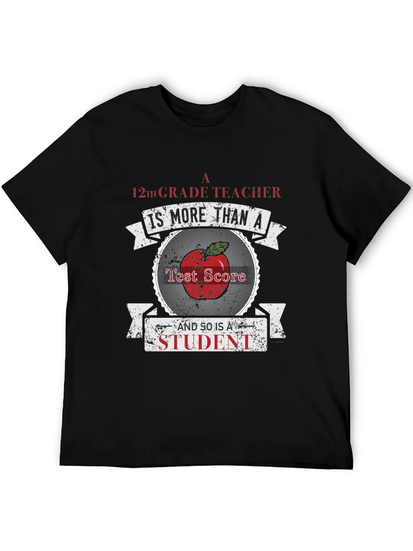 12th Grade Teacher Student Apple Graphic T-Shirt
