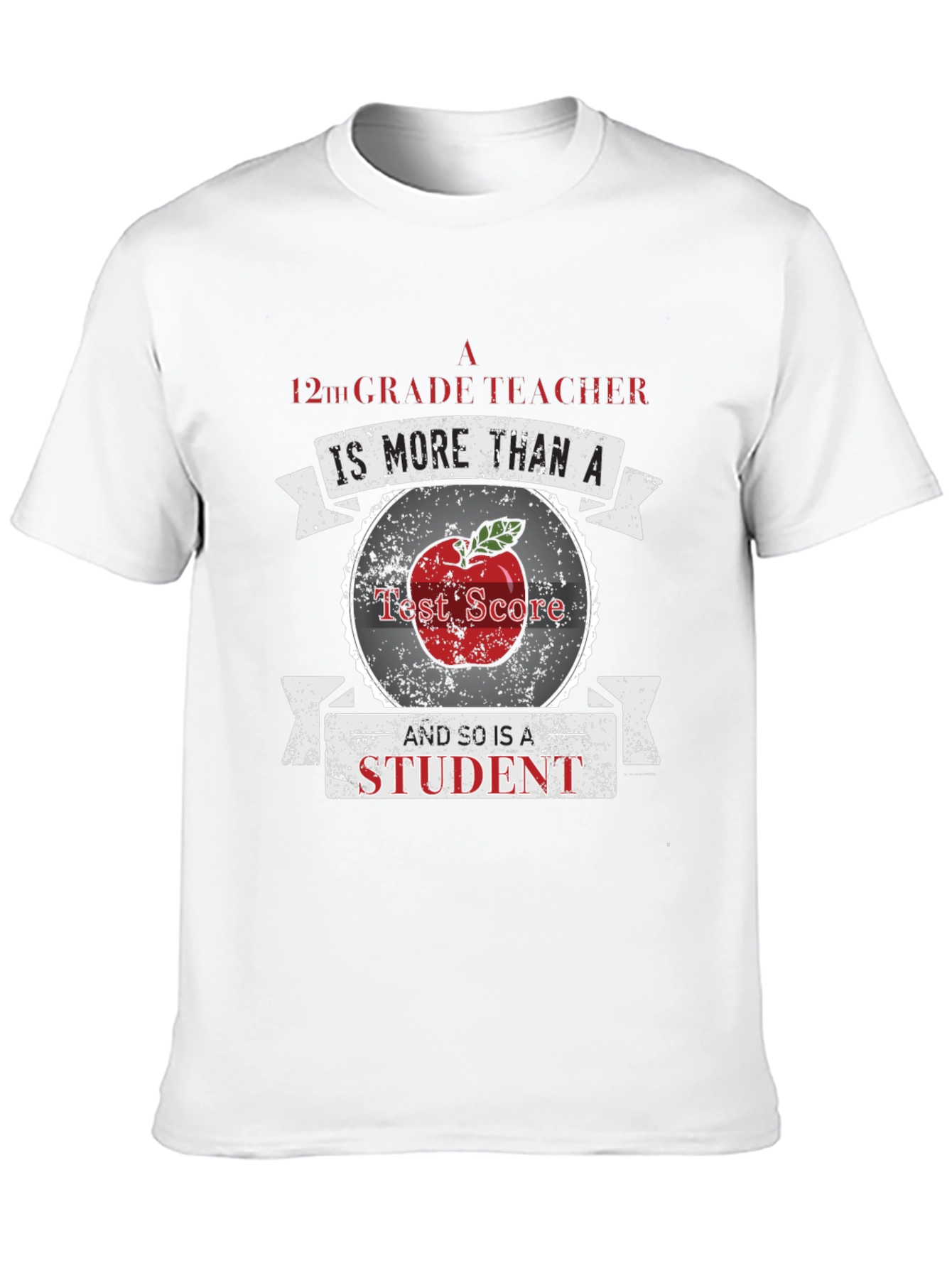 12th Grade Teacher Student Apple Graphic T-Shirt