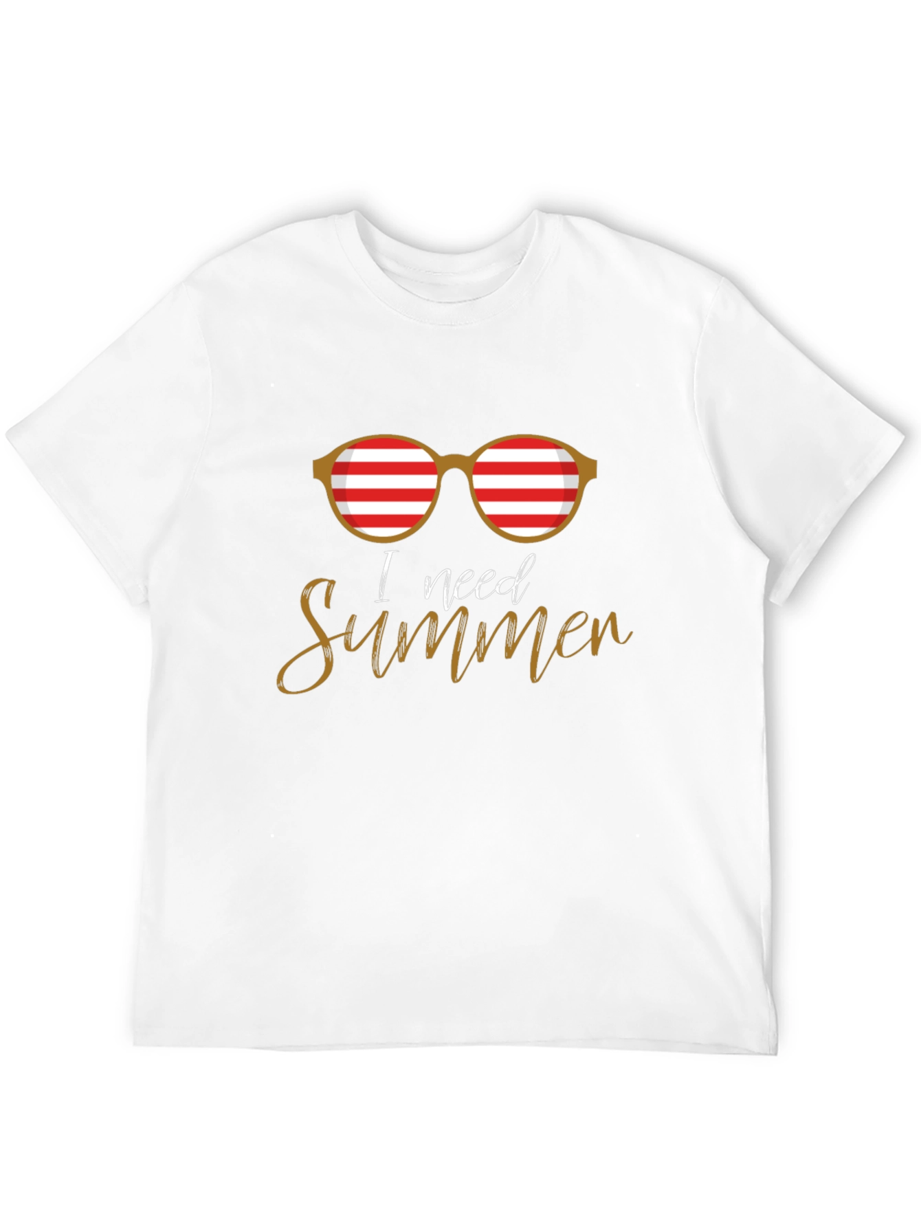 I Need Summer Graphic Tee - Sunglasses Black T-Shirt