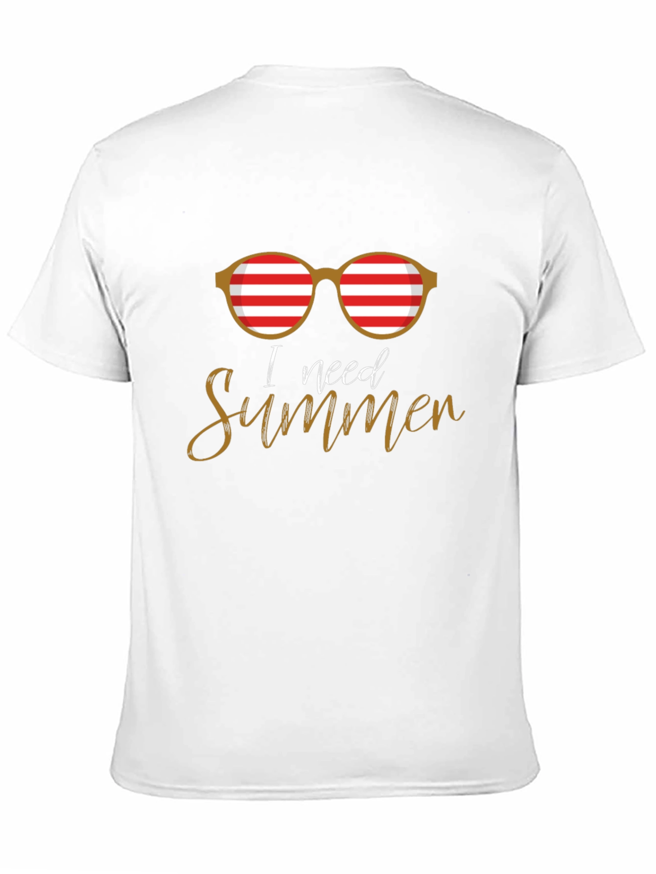 I Need Summer Graphic Tee - Sunglasses Black T-Shirt