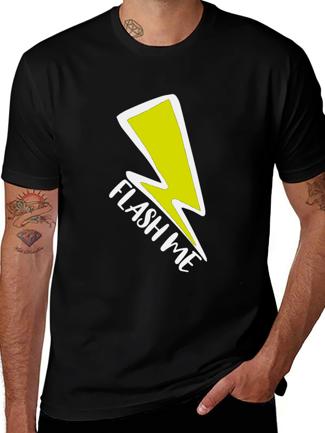 Flash Me Graphic Tee - Bold Statement Shirt