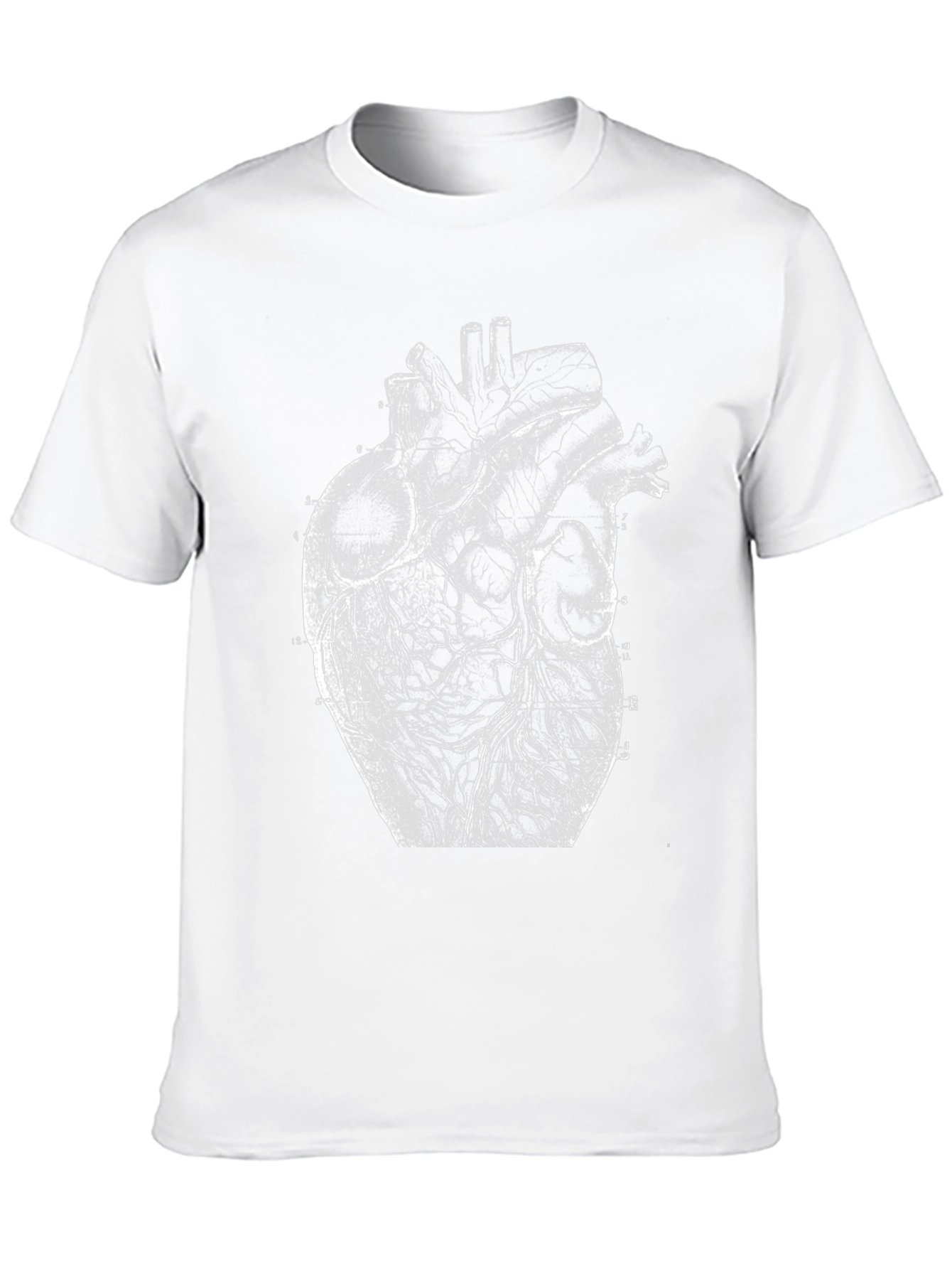 Anatomical Heart Print Black T-Shirt