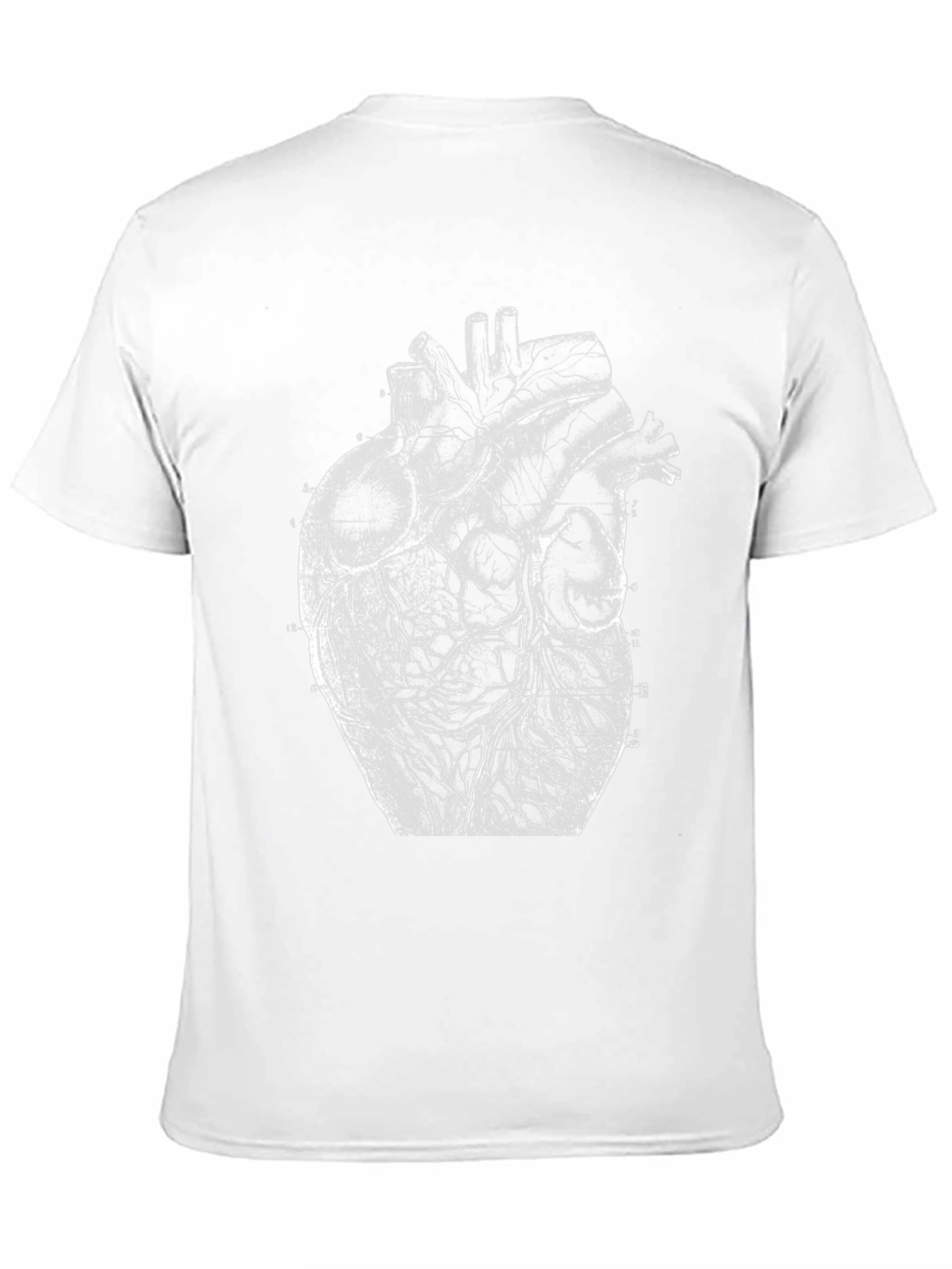 Anatomical Heart Print Black T-Shirt