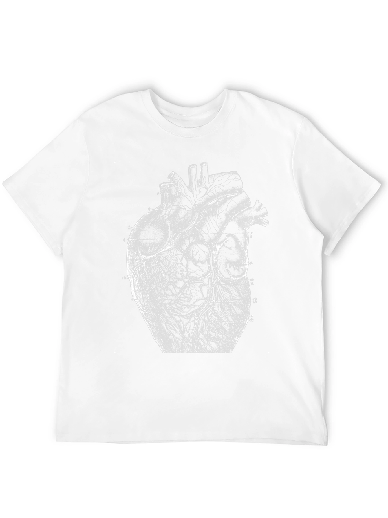 Anatomical Heart Print Black T-Shirt