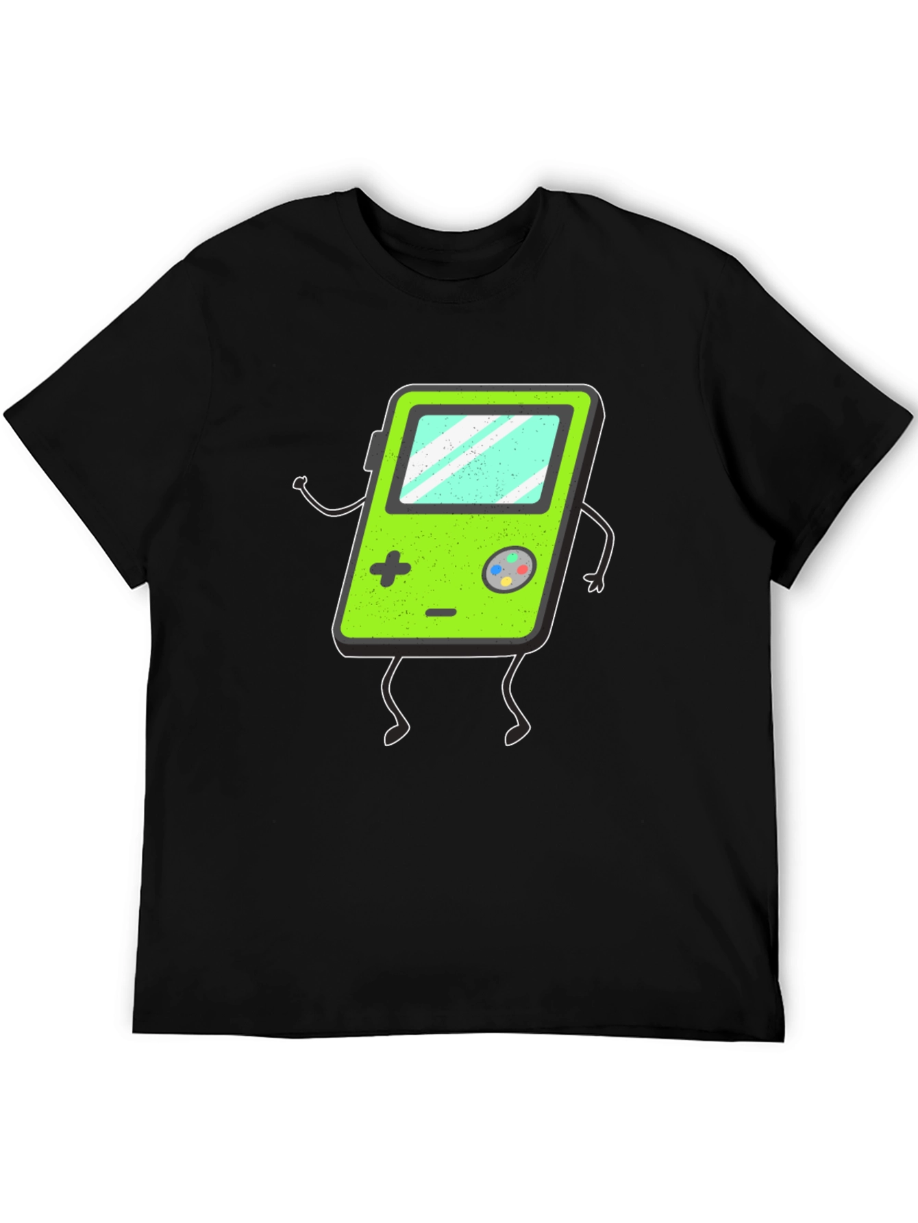 Retro Game Console Graphic Tee - Black T-Shirt