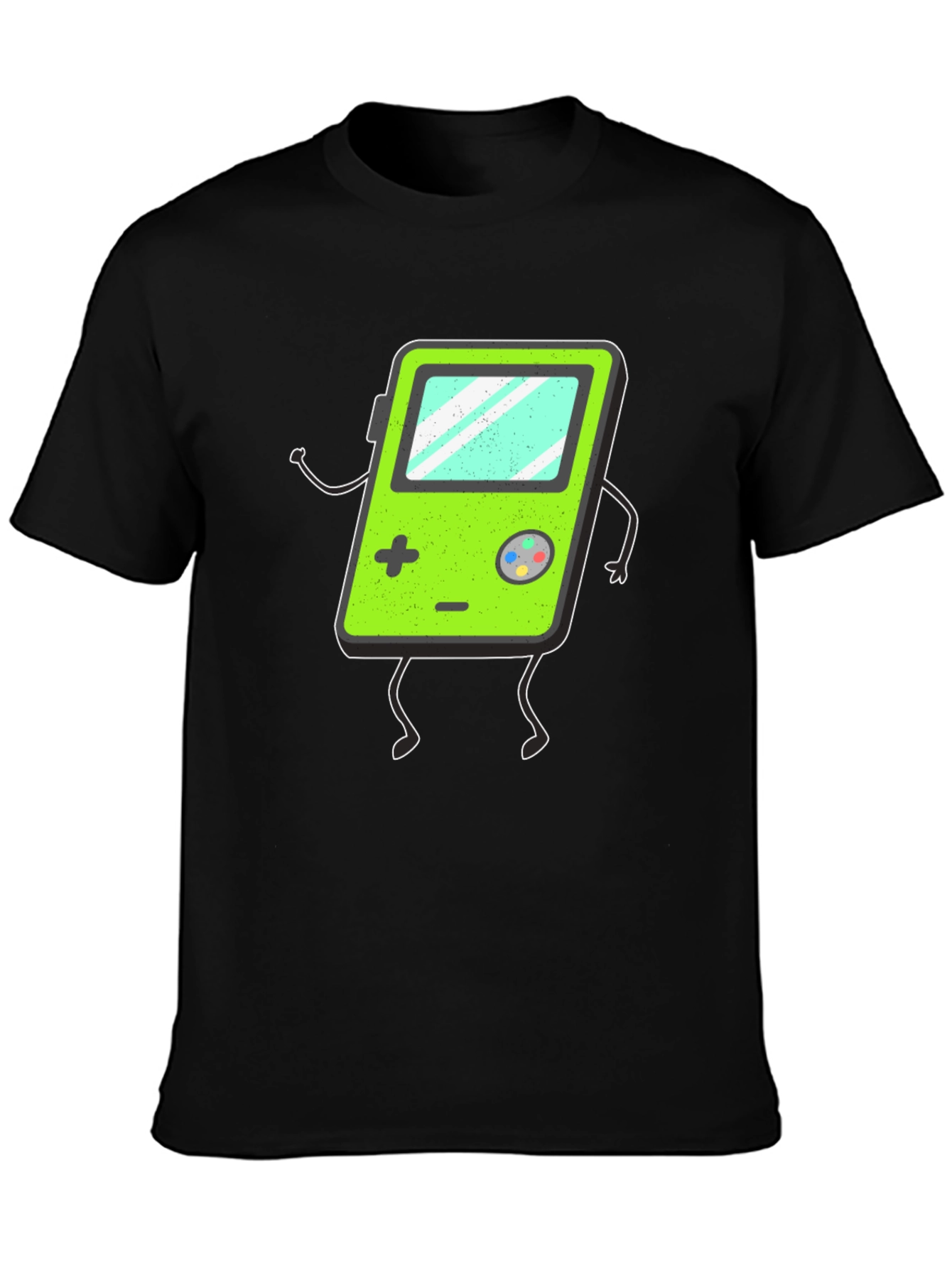 Retro Game Console Graphic Tee - Black T-Shirt