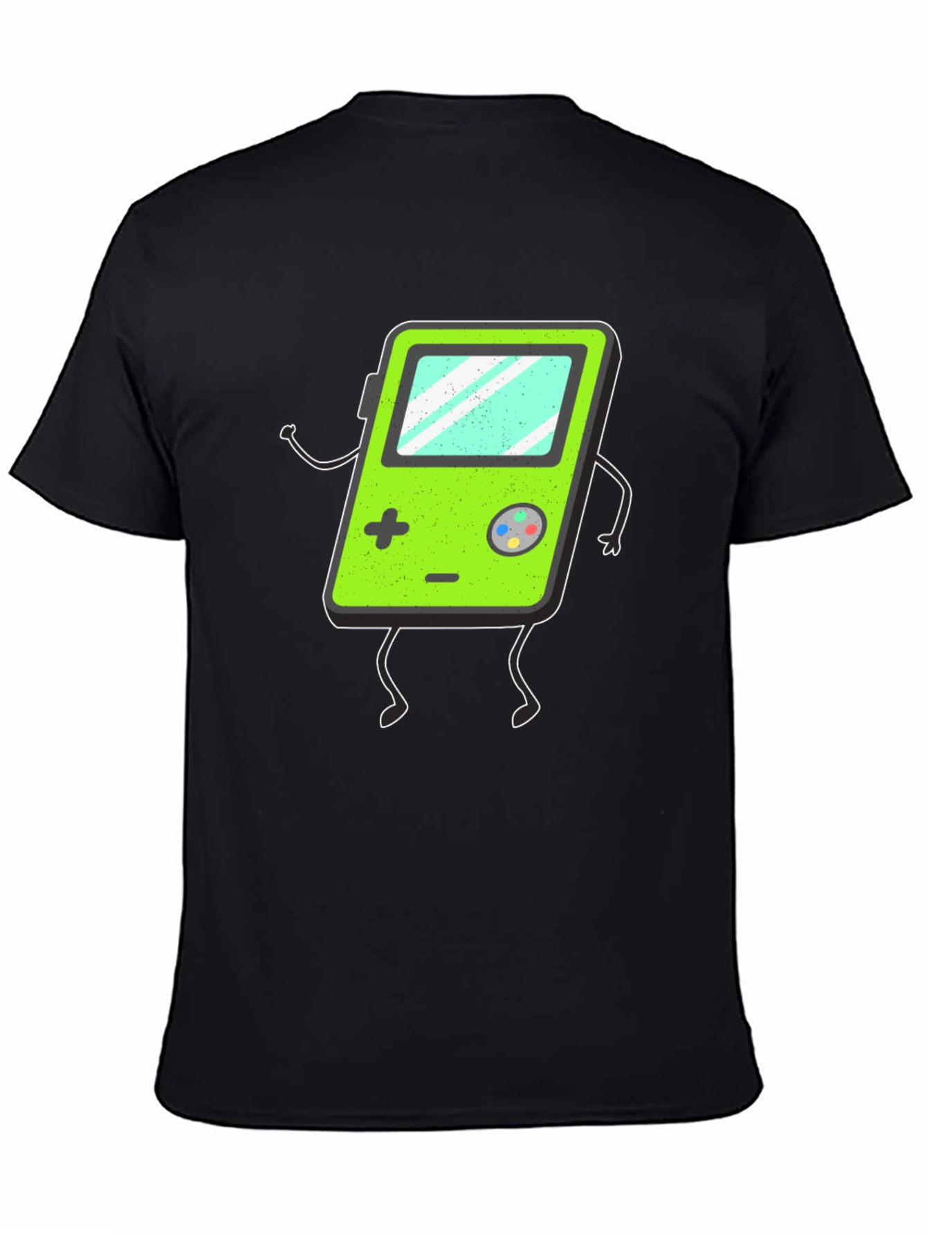 Retro Game Console Graphic Tee - Black T-Shirt